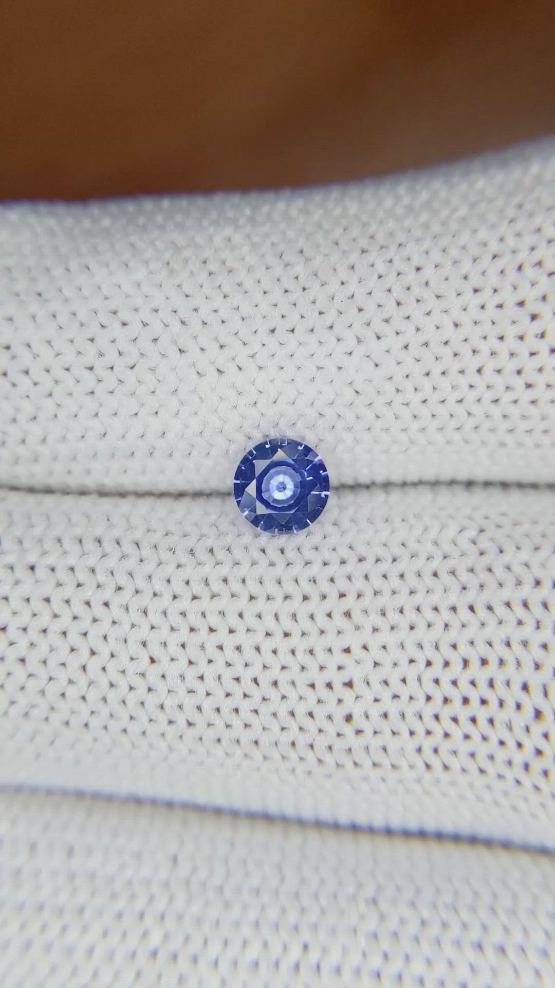 0.52 Ct. Blue Sapphire from Ceylon (Sri Lanka) Size Video