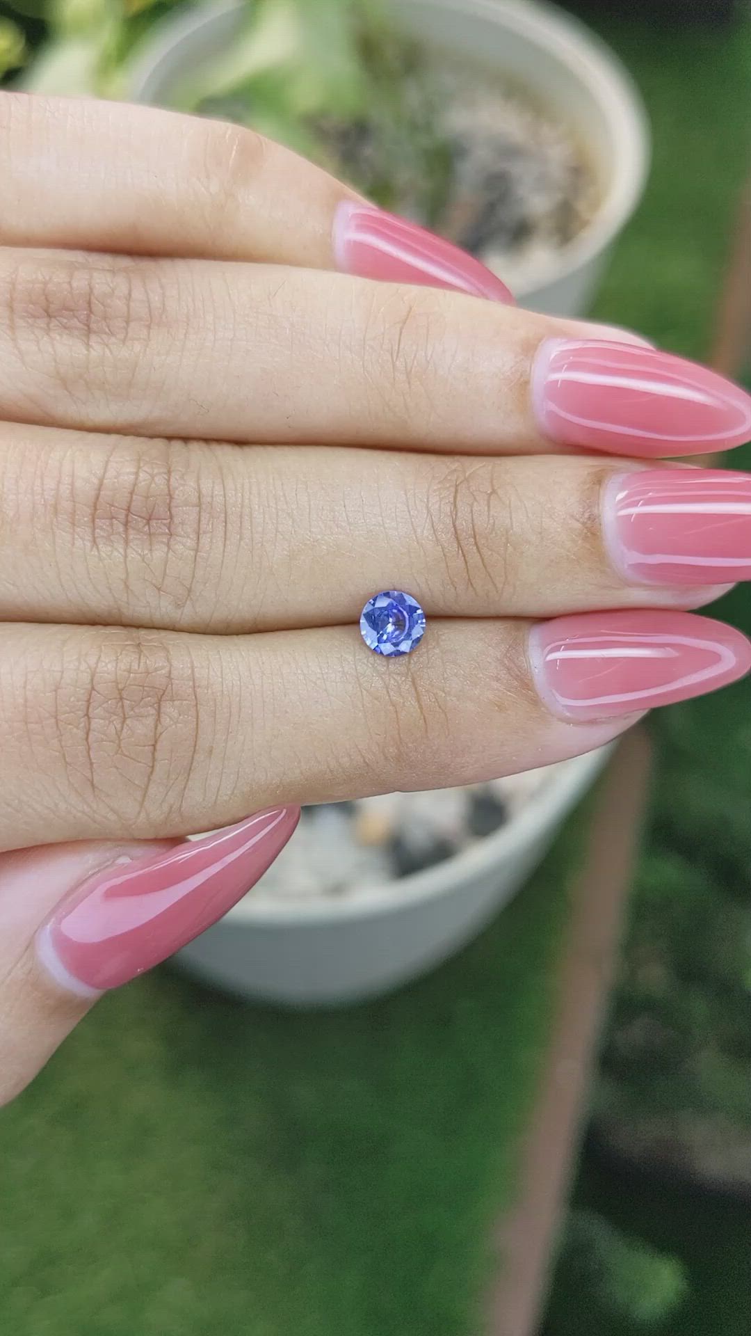 0.52 Ct. Blue Sapphire from Ceylon (Sri Lanka) Size Video