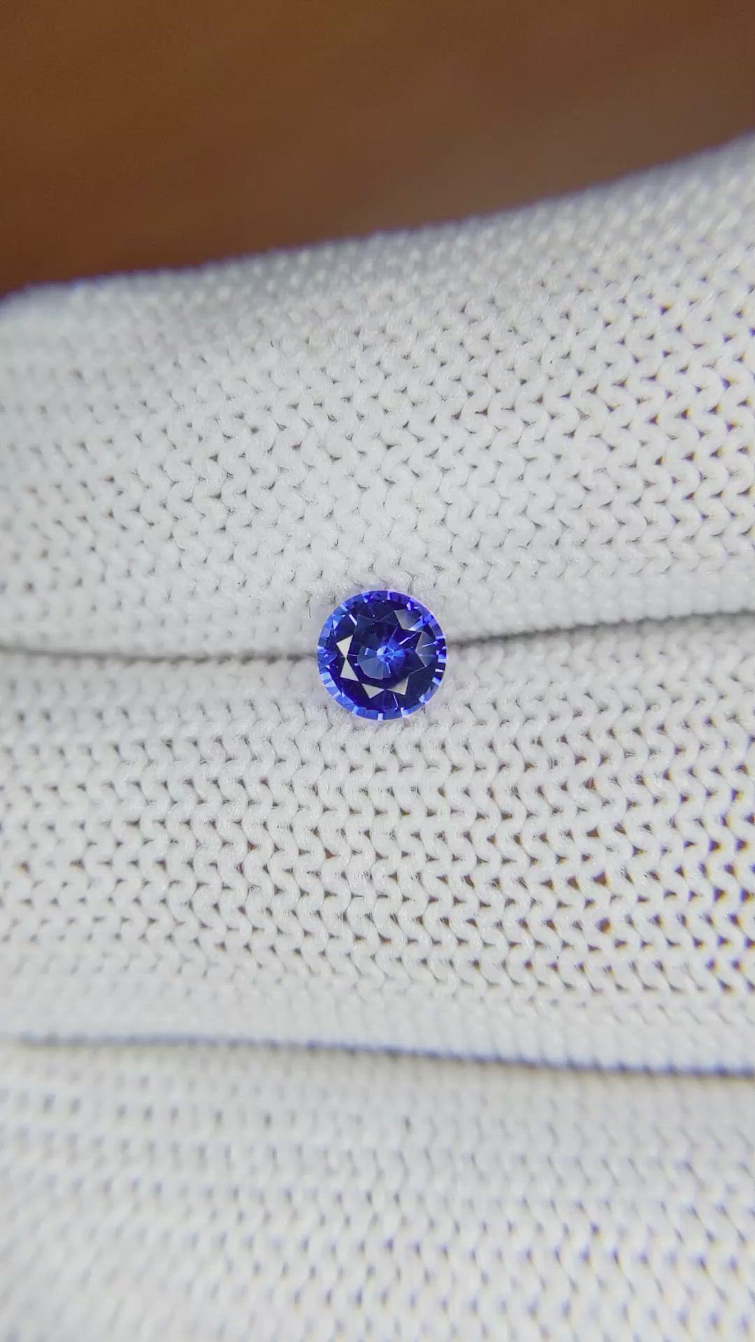 0.56 Ct. Blue Sapphire from Ceylon (Sri Lanka) Size Video