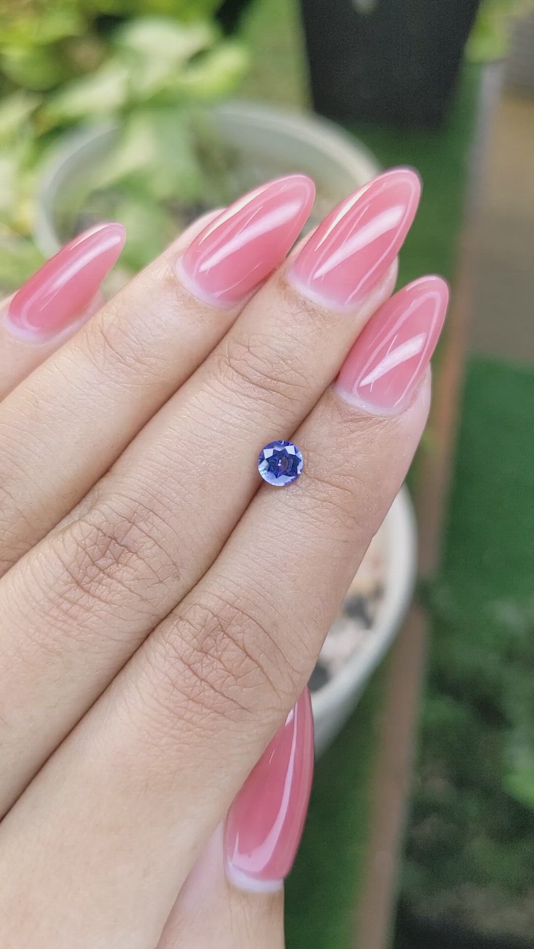 0.56 Ct. Blue Sapphire from Ceylon (Sri Lanka) Size Video