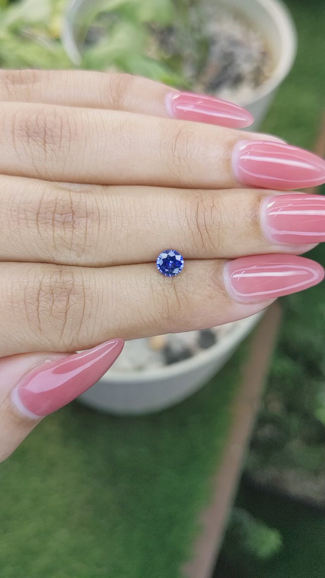 0.56 Ct. Blue Sapphire from Ceylon (Sri Lanka) Size Video