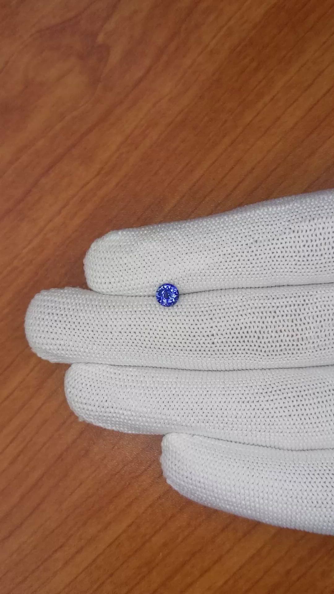 0.56 Ct. Blue Sapphire from Ceylon (Sri Lanka) Size Video