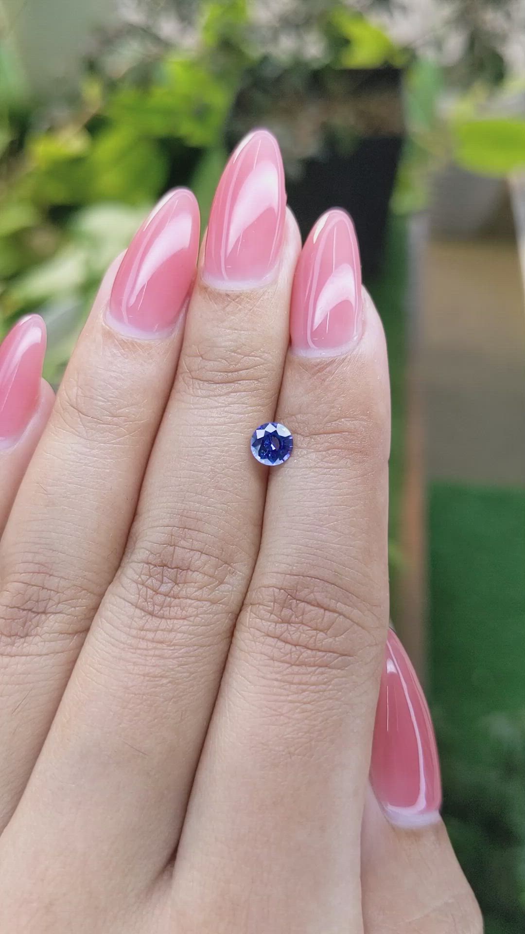 0.56 Ct. Blue Sapphire from Ceylon (Sri Lanka) Size Video