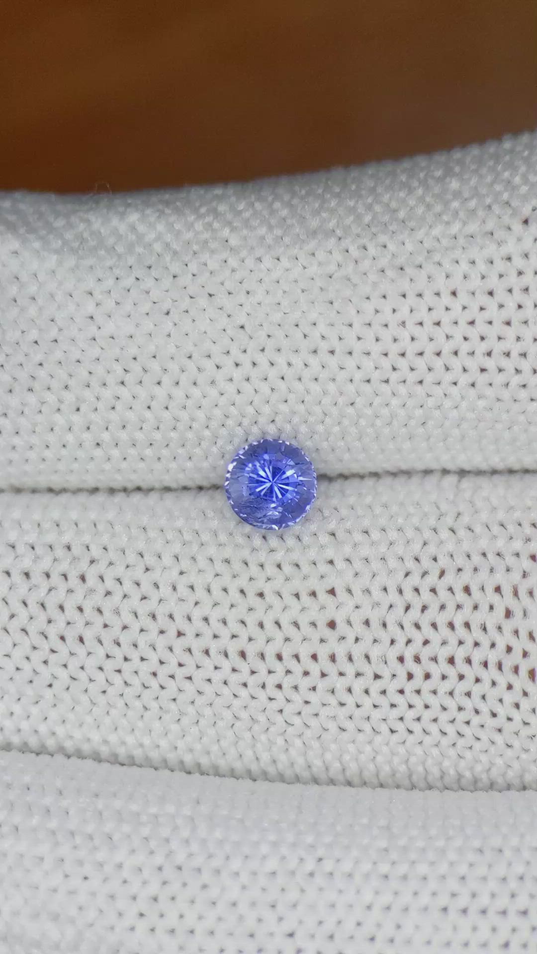 0.70 Ct. Blue Sapphire from Ceylon (Sri Lanka) Size Video