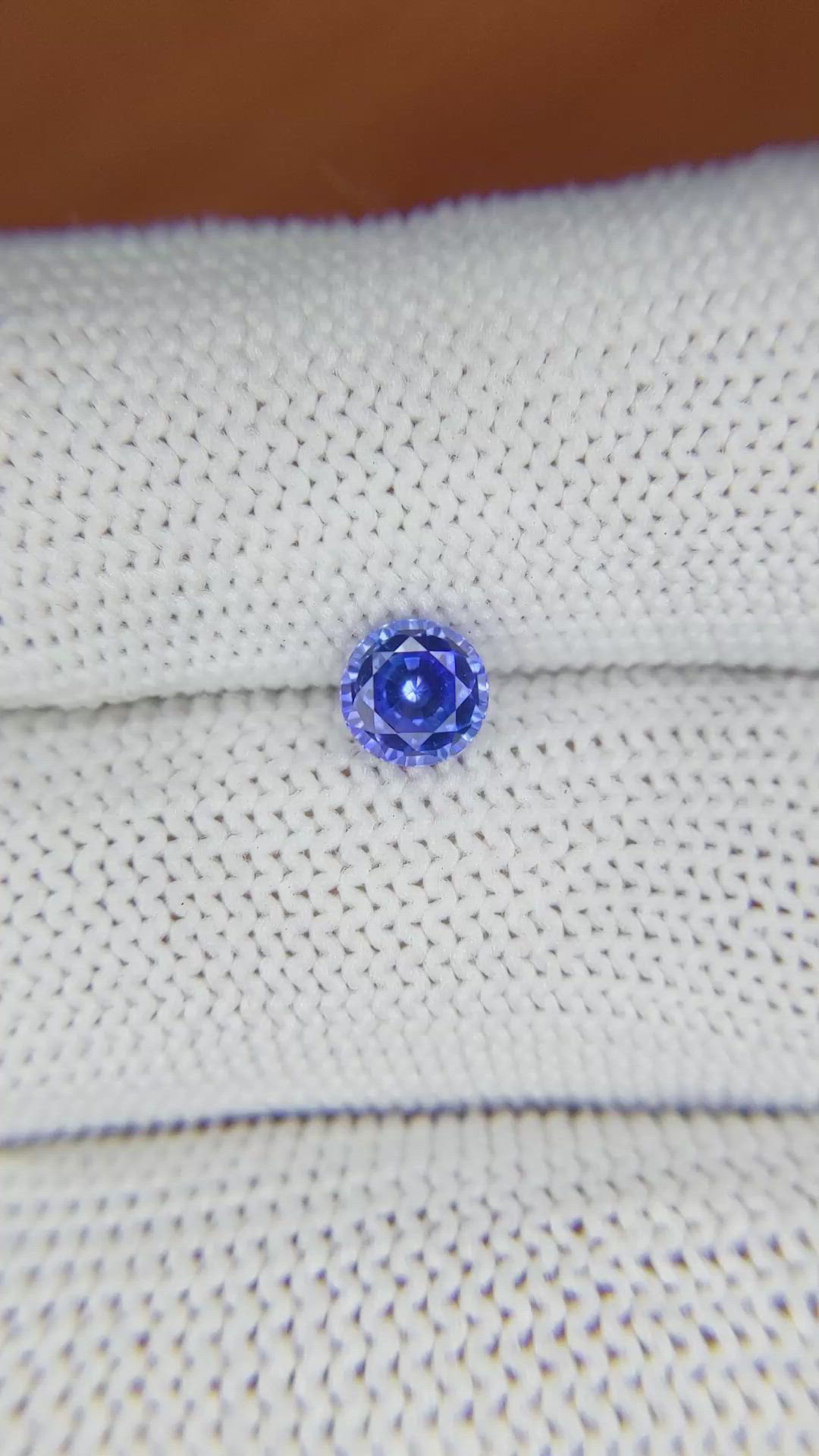 0.87 Ct. Blue Sapphire from Ceylon (Sri Lanka) Size Video