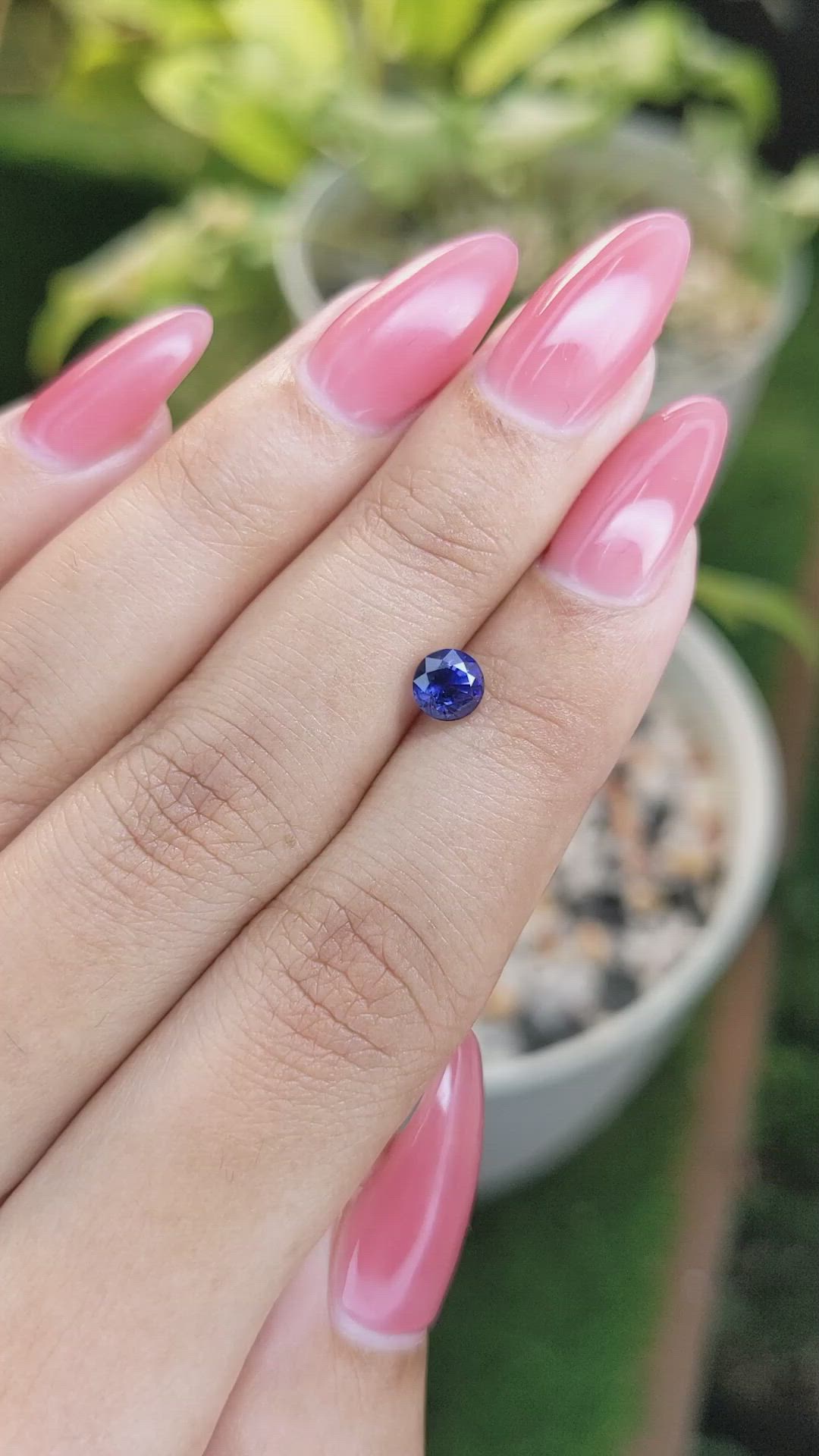 0.84 Ct. Blue Sapphire from Ceylon (Sri Lanka) Size Video