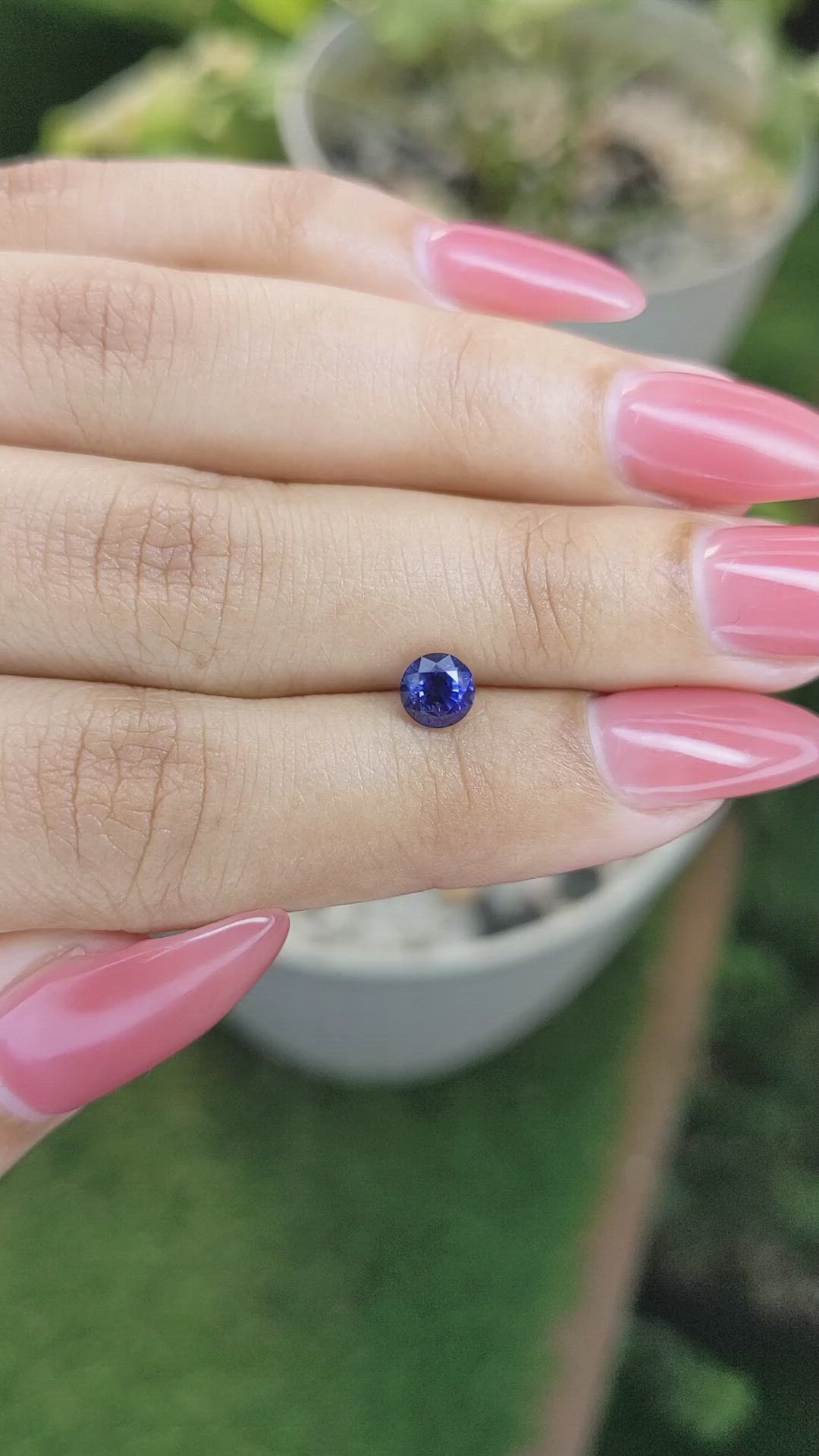 0.84 Ct. Blue Sapphire from Ceylon (Sri Lanka) Size Video