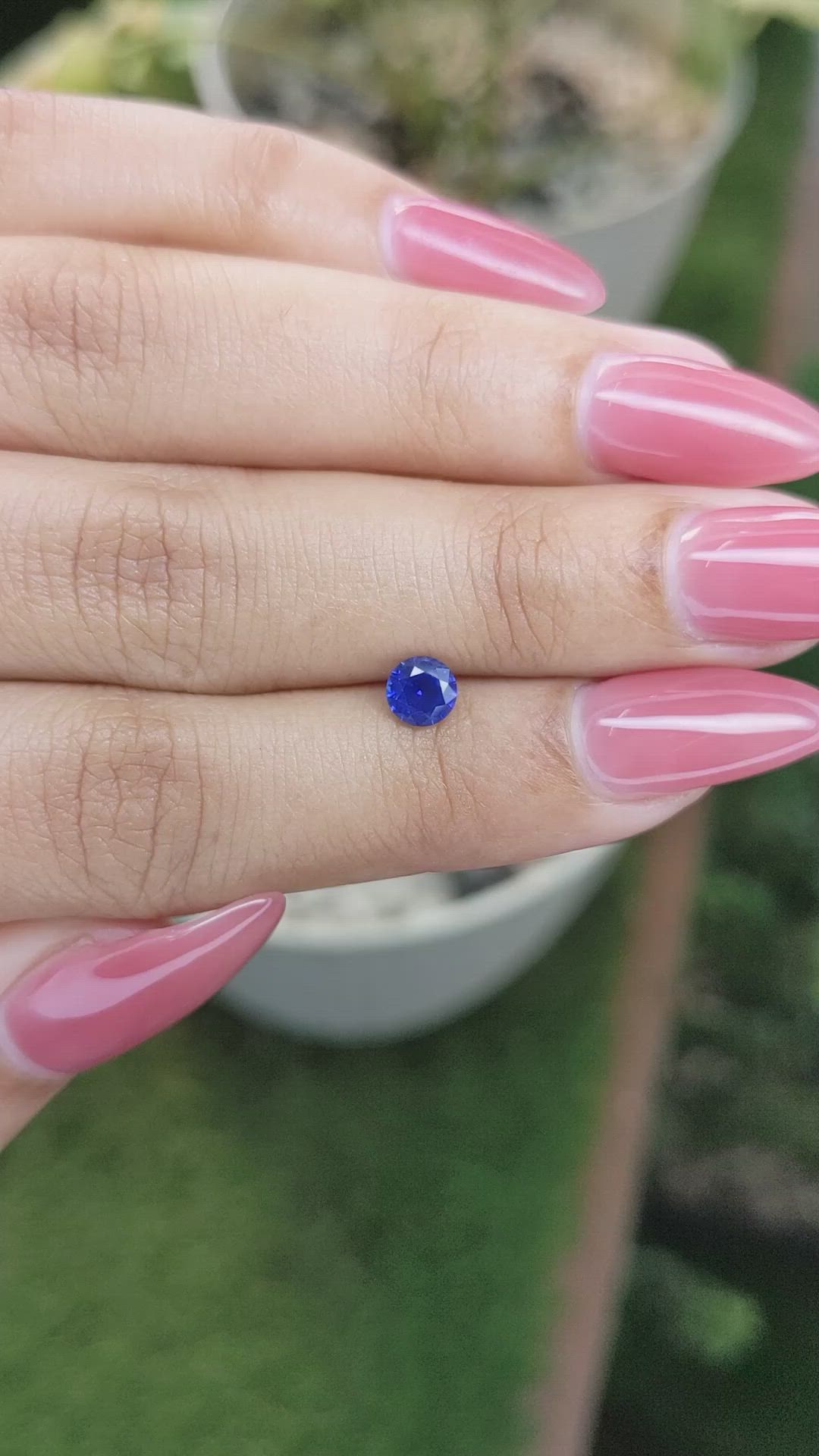 0.60 Ct. Blue Sapphire from Ceylon (Sri Lanka) Size Video