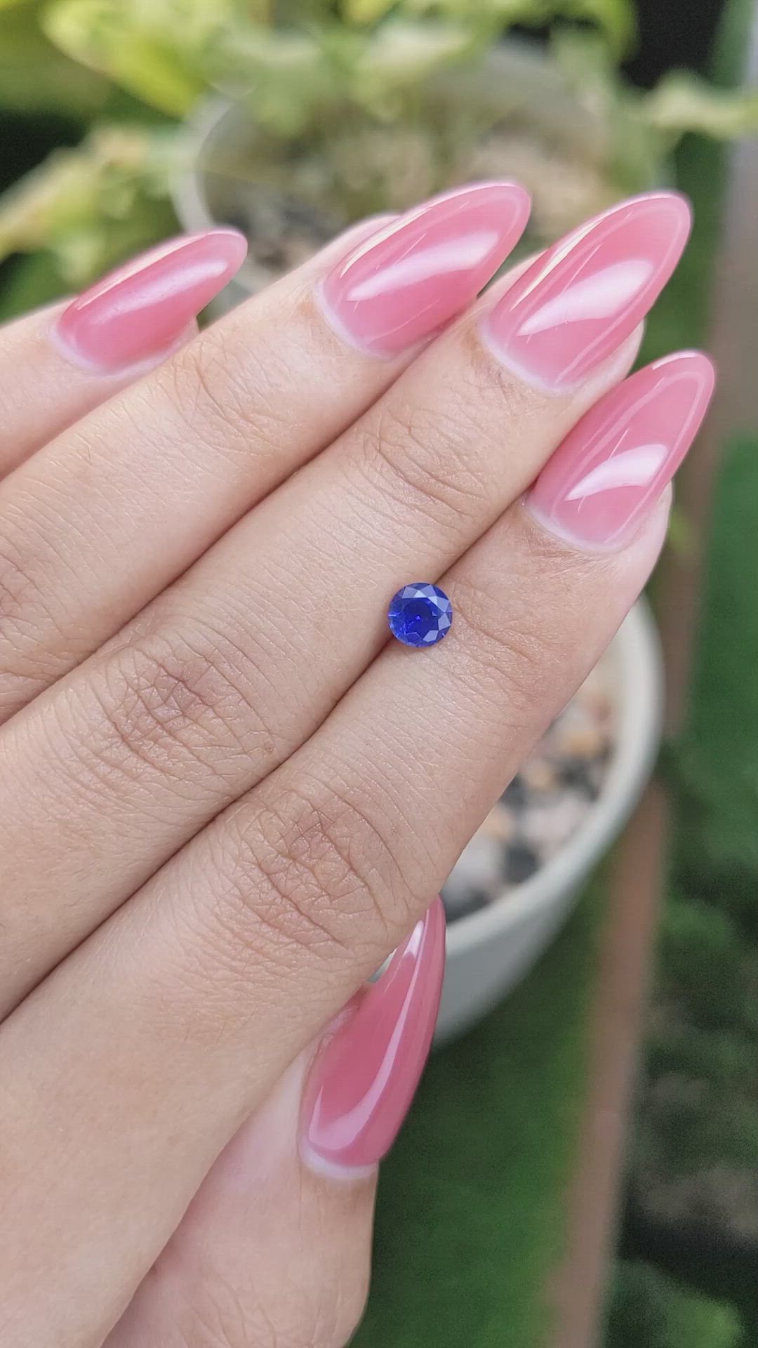0.60 Ct. Blue Sapphire from Ceylon (Sri Lanka) Size Video