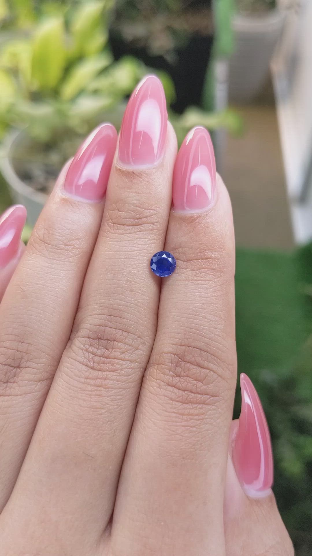 0.60 Ct. Blue Sapphire from Ceylon (Sri Lanka) Size Video