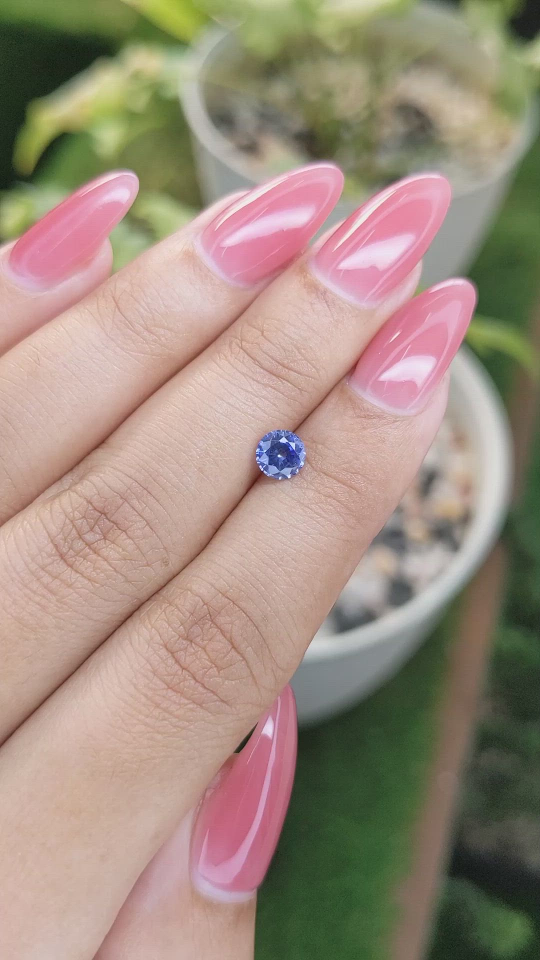 0.70 Ct. Blue Sapphire from Ceylon (Sri Lanka) Size Video