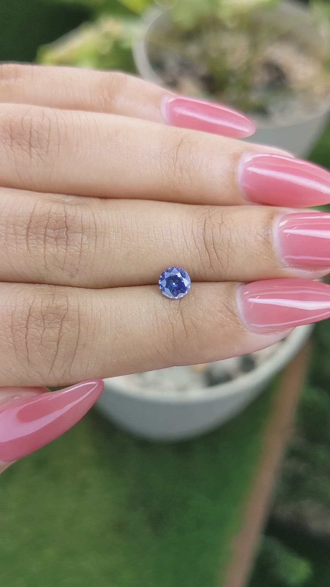 0.70 Ct. Blue Sapphire from Ceylon (Sri Lanka) Size Video