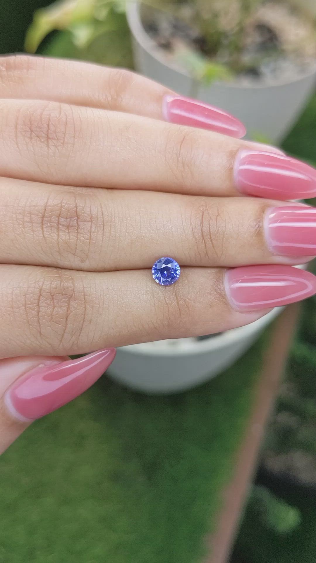 0.74 Ct. Blue Sapphire from Ceylon (Sri Lanka) Size Video