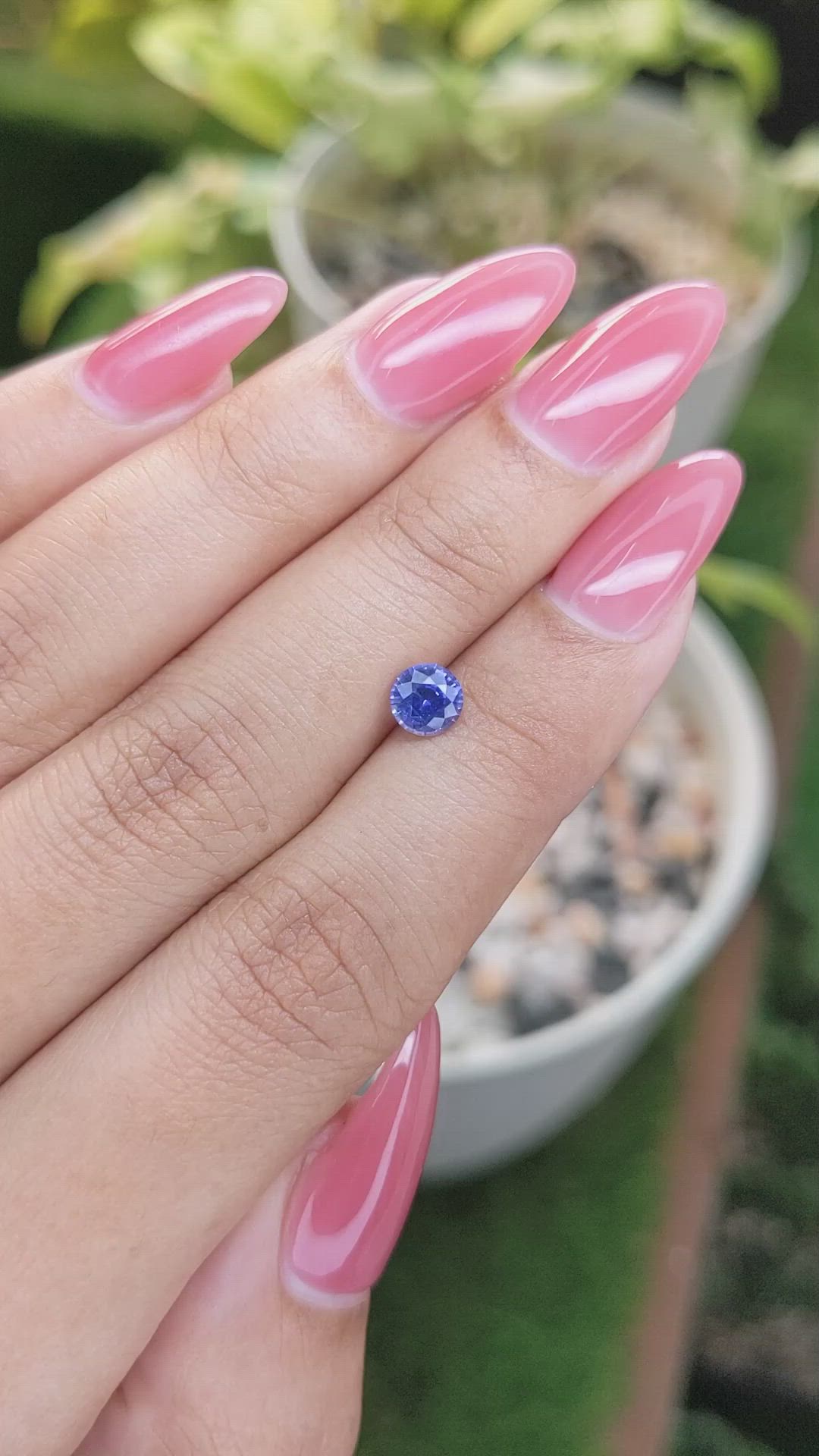0.74 Ct. Blue Sapphire from Ceylon (Sri Lanka) Size Video