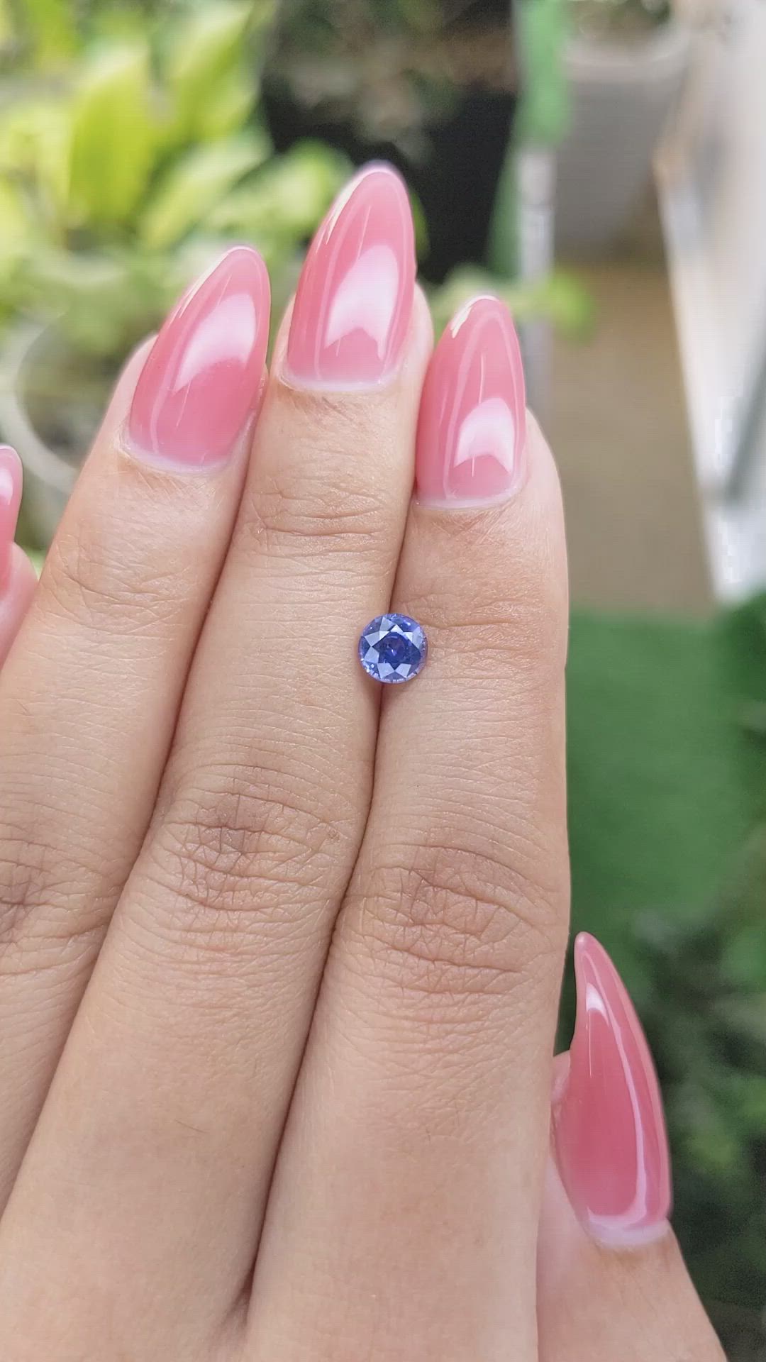 0.74 Ct. Blue Sapphire from Ceylon (Sri Lanka) Size Video