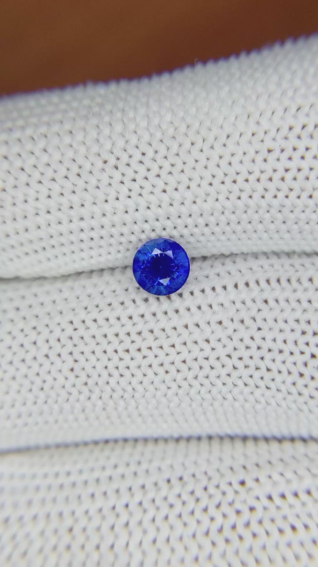 0.78 Ct. Blue Sapphire from Ceylon (Sri Lanka) Size Video