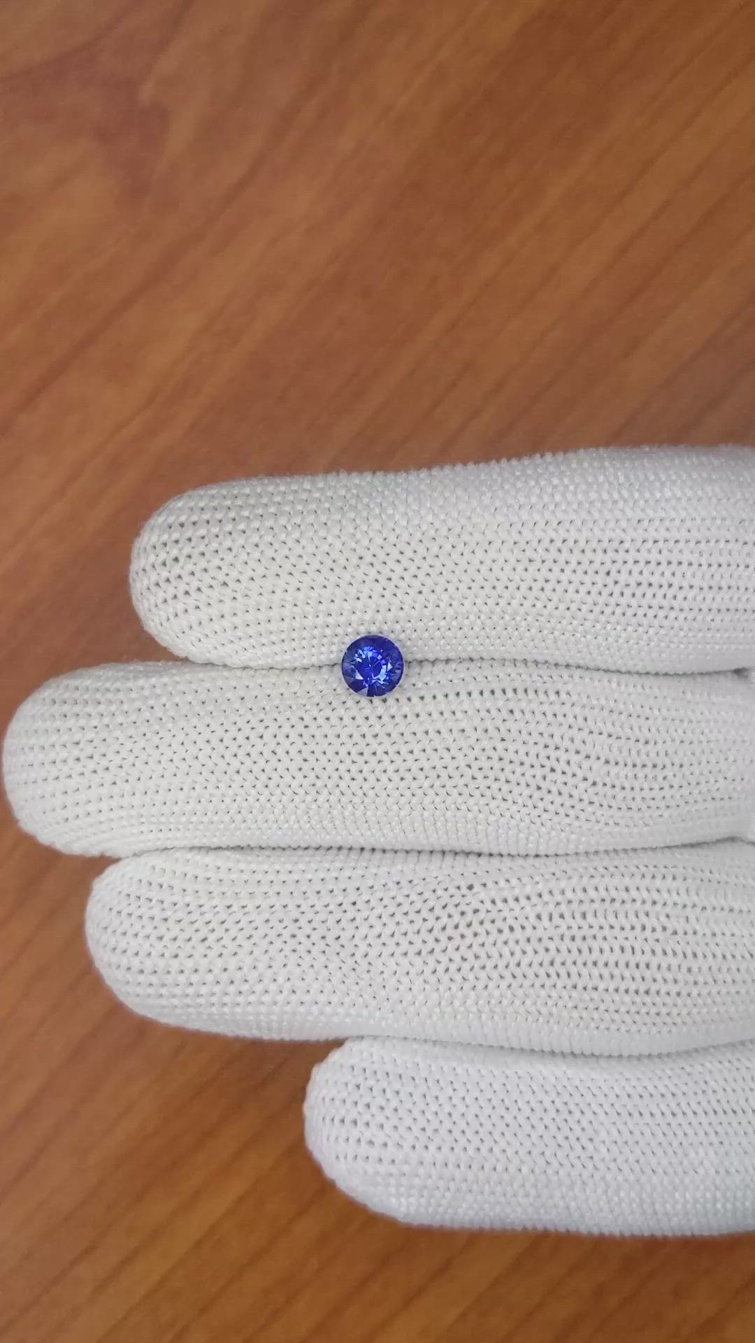 0.78 Ct. Blue Sapphire from Ceylon (Sri Lanka) Size Video