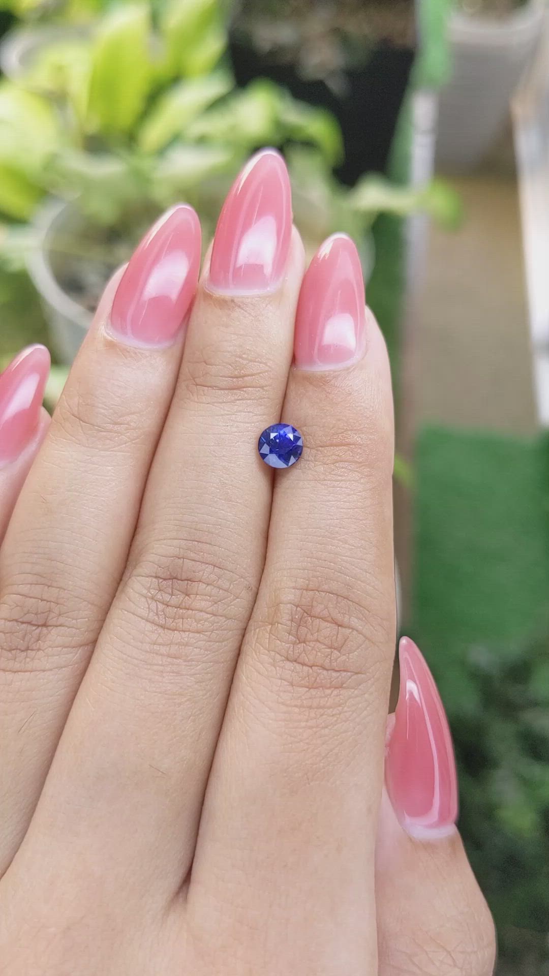 0.78 Ct. Blue Sapphire from Ceylon (Sri Lanka) Size Video