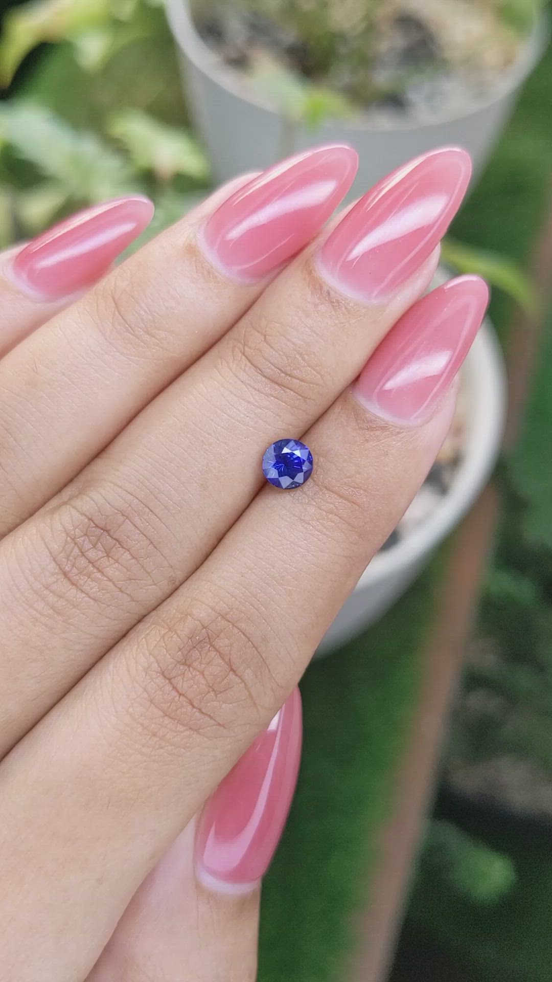 0.78 Ct. Blue Sapphire from Ceylon (Sri Lanka) Size Video