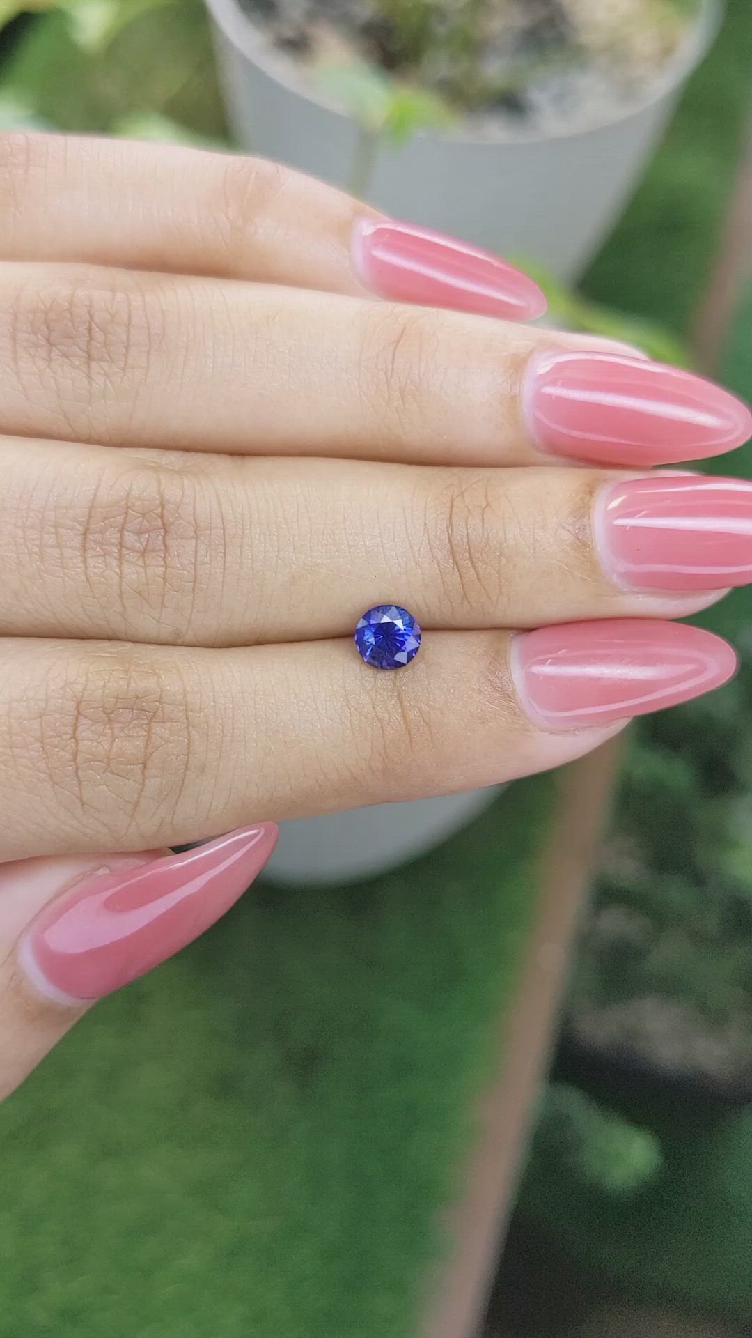 0.78 Ct. Blue Sapphire from Ceylon (Sri Lanka) Size Video