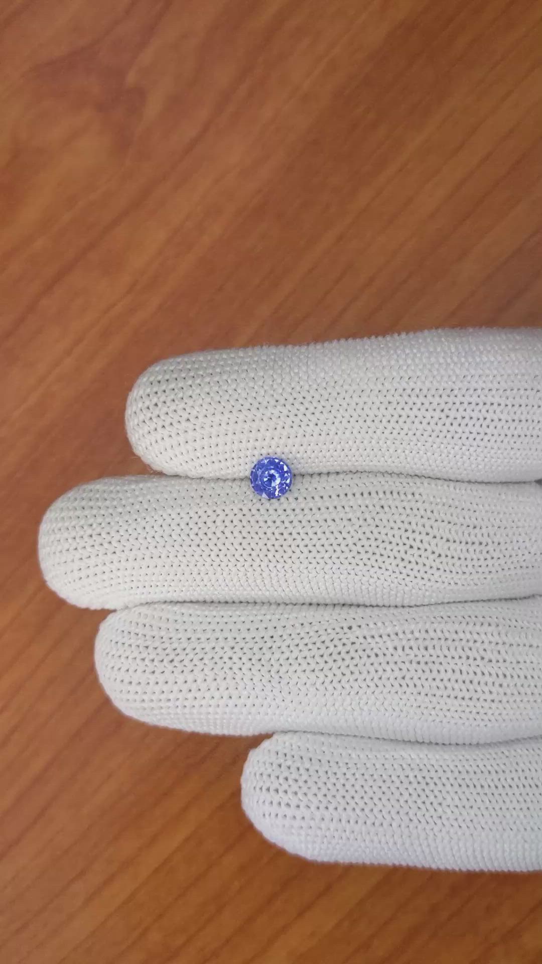 0.58 Ct. Blue Sapphire from Ceylon (Sri Lanka) Size Video