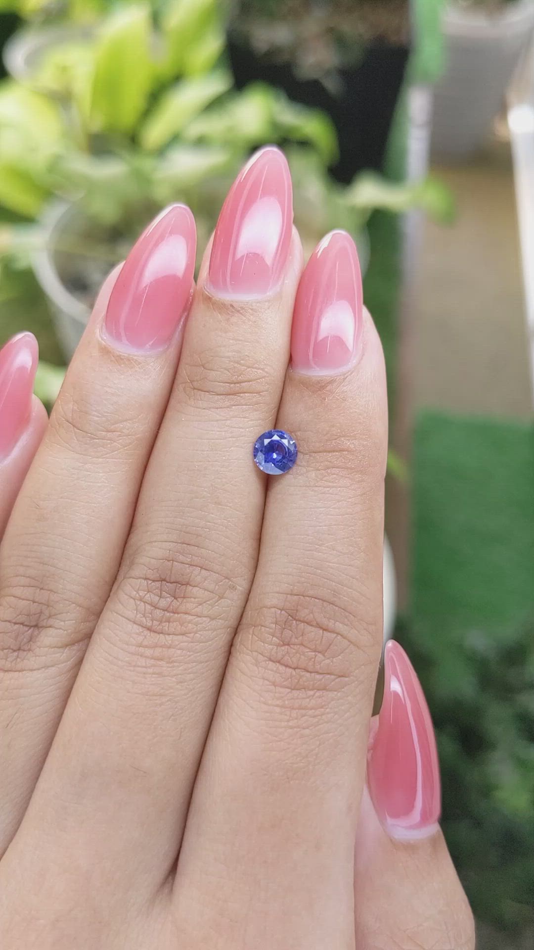 0.58 Ct. Blue Sapphire from Ceylon (Sri Lanka) Size Video