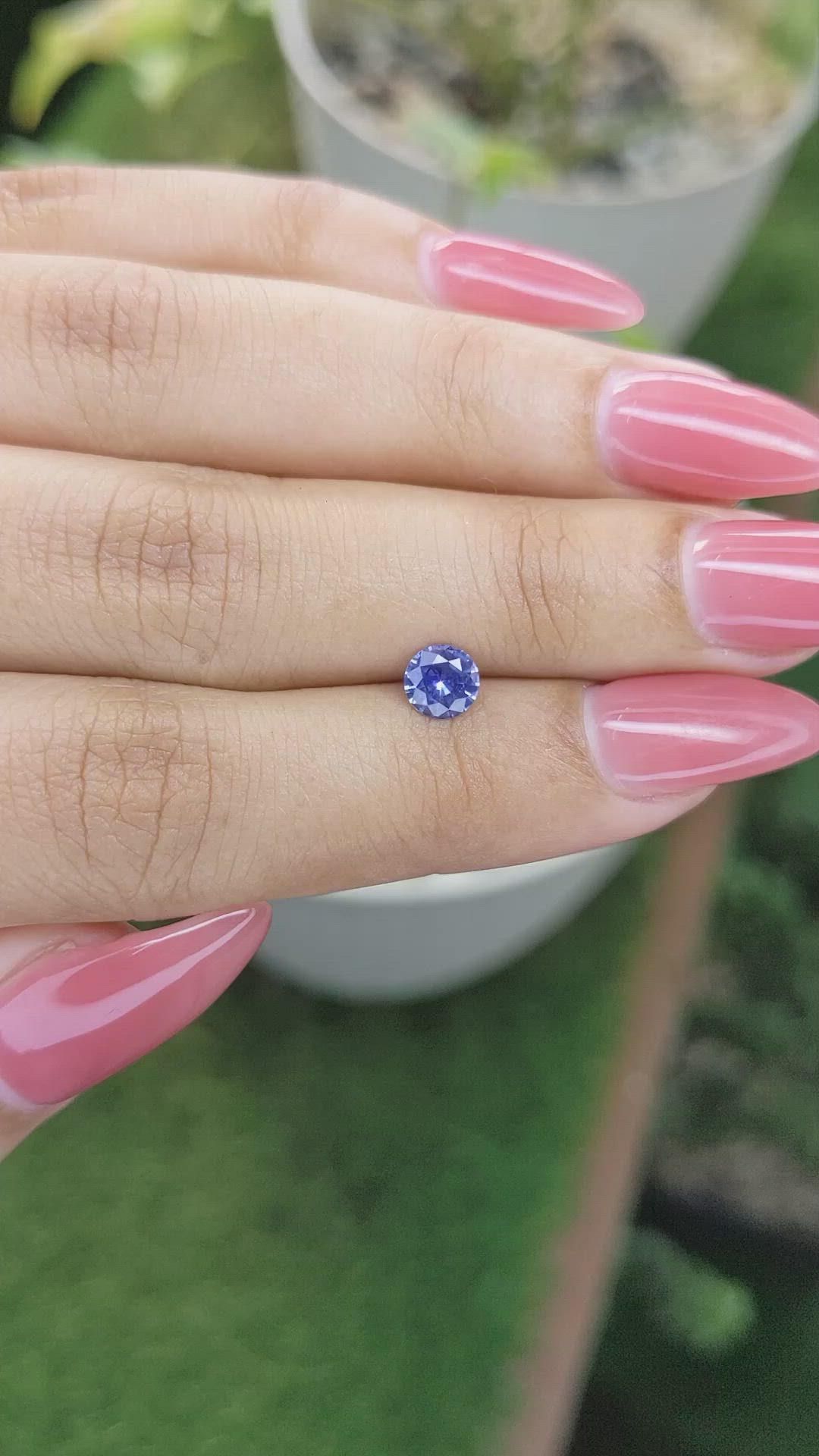 0.58 Ct. Blue Sapphire from Ceylon (Sri Lanka) Size Video