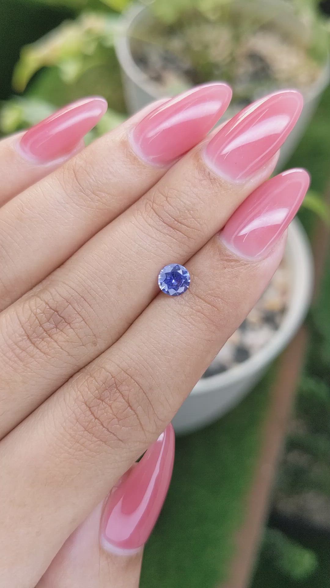 0.58 Ct. Blue Sapphire from Ceylon (Sri Lanka) Size Video