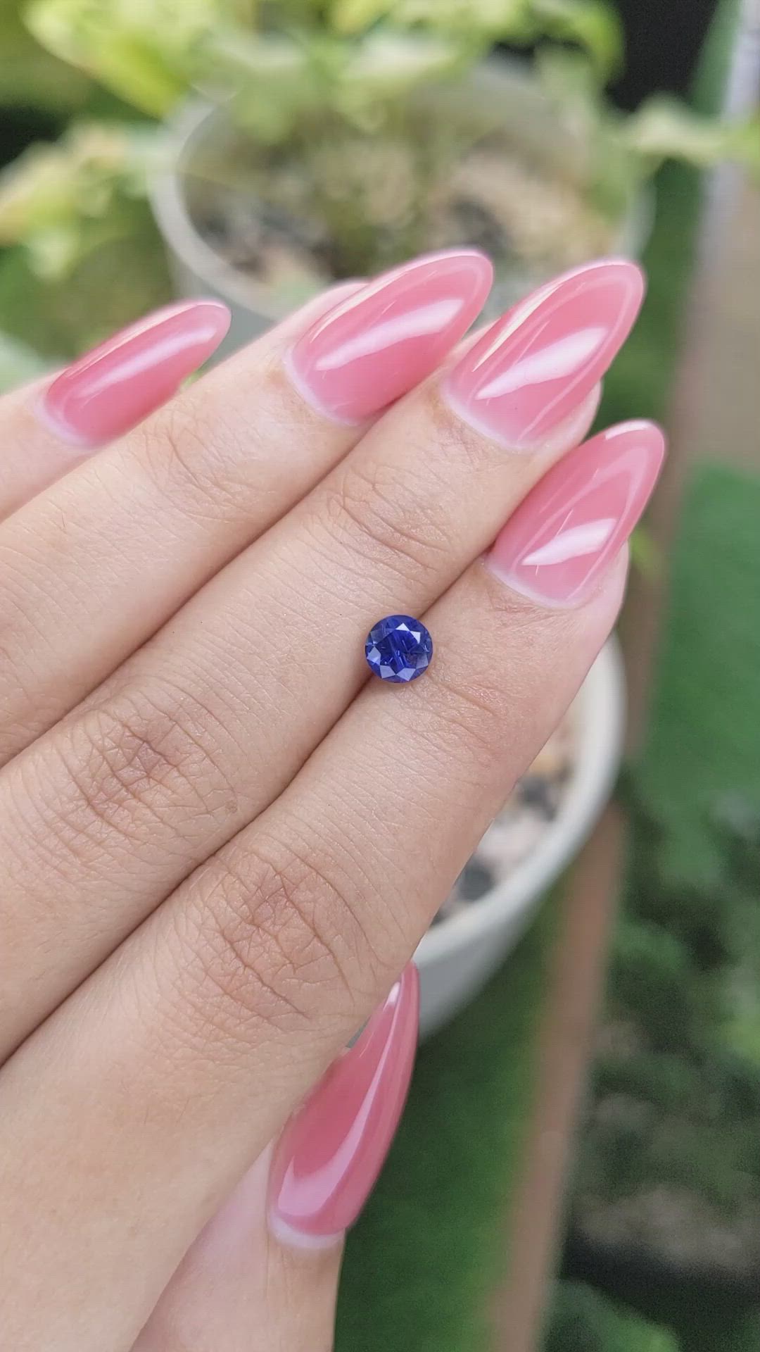 0.84 Ct. Blue Sapphire from Ceylon (Sri Lanka) Size Video