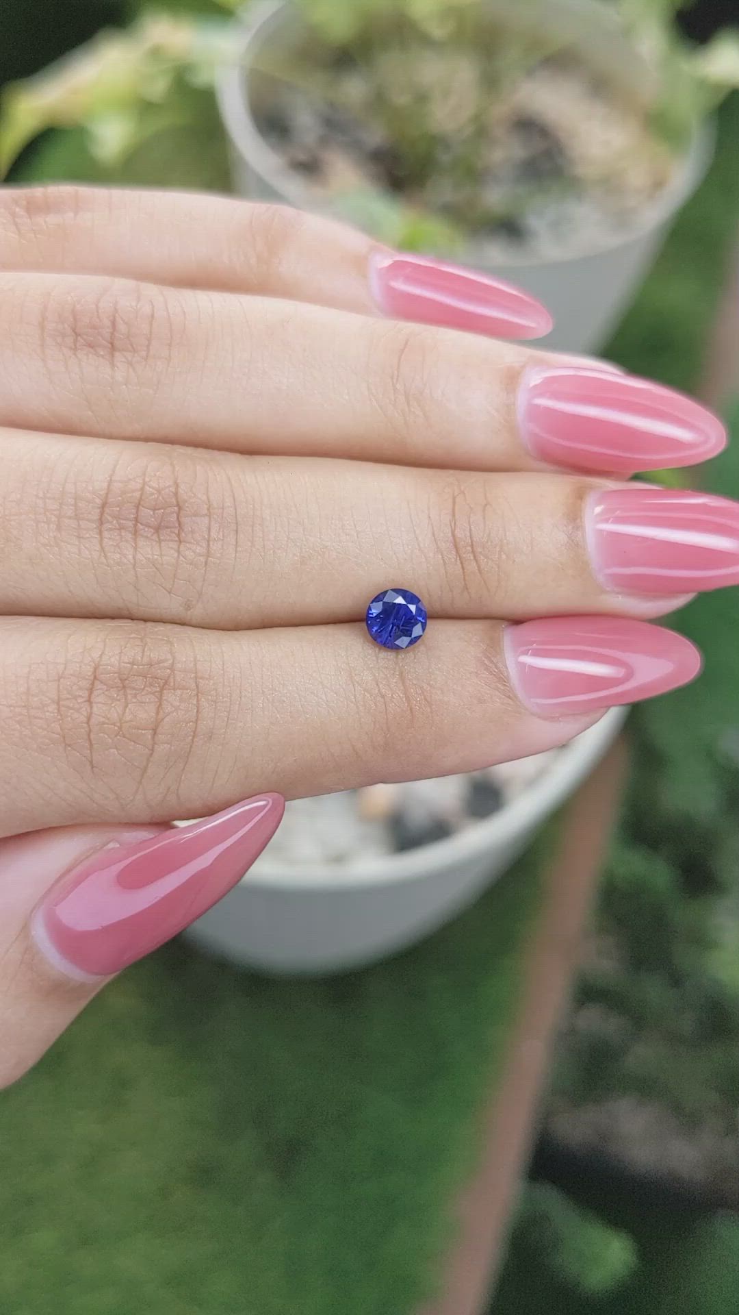 0.84 Ct. Blue Sapphire from Ceylon (Sri Lanka) Size Video
