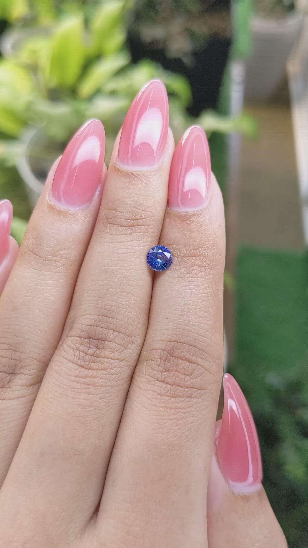 0.64 Ct. Blue Sapphire from Ceylon (Sri Lanka) Size Video