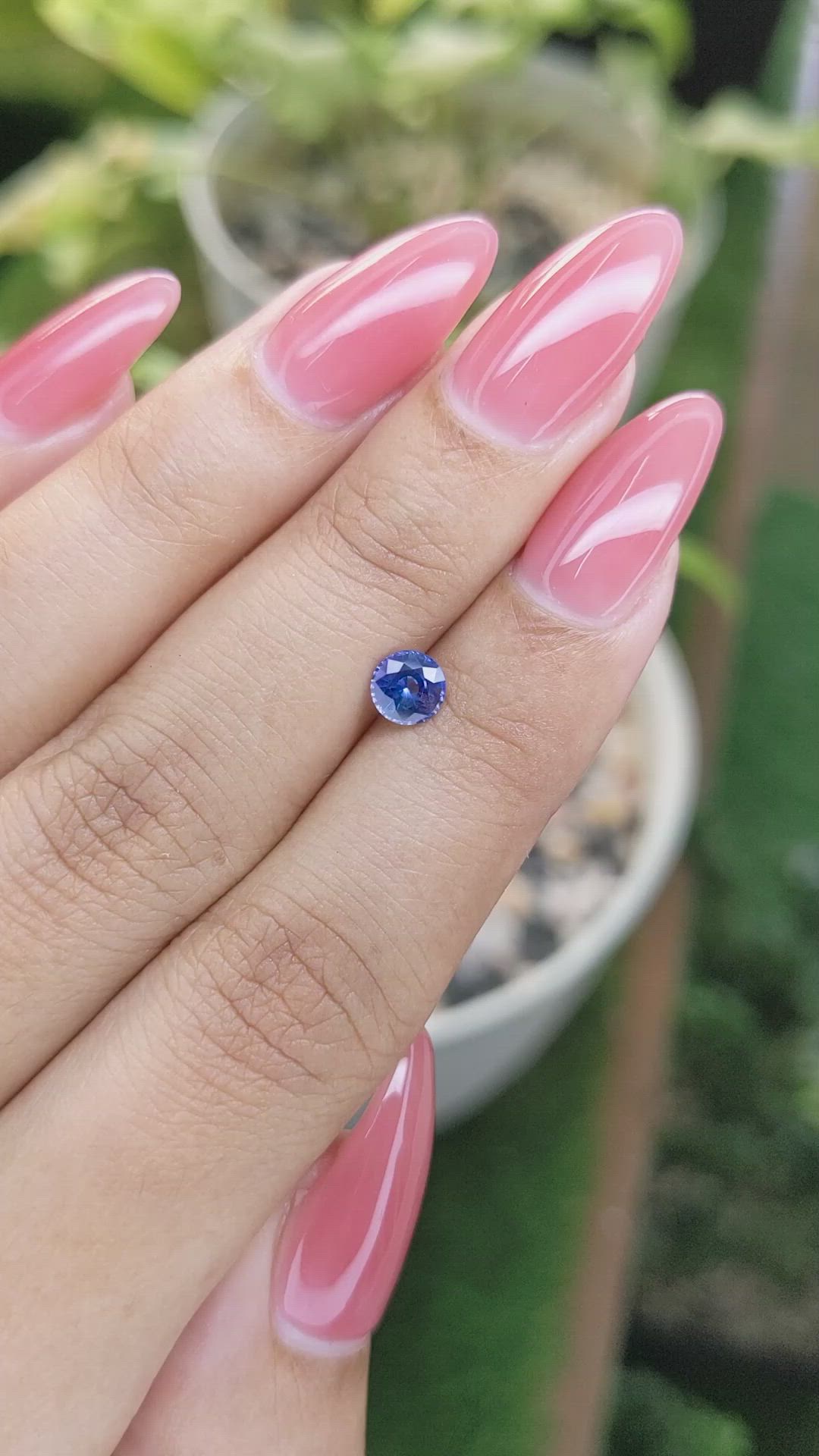 0.64 Ct. Blue Sapphire from Ceylon (Sri Lanka) Size Video