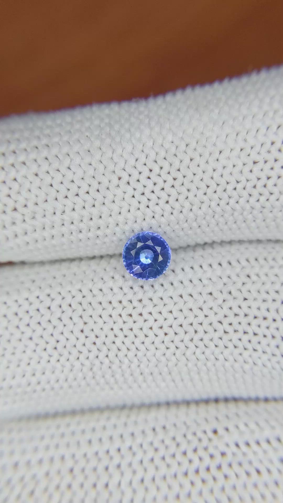 0.64 Ct. Blue Sapphire from Ceylon (Sri Lanka) Size Video