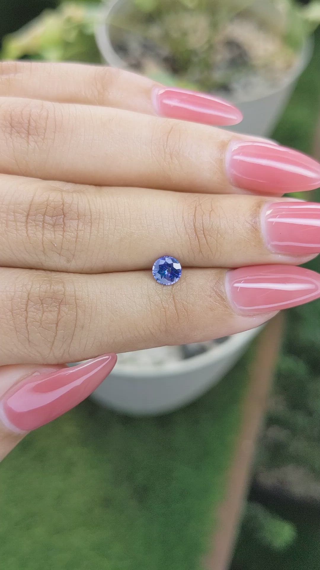 0.64 Ct. Blue Sapphire from Ceylon (Sri Lanka) Size Video