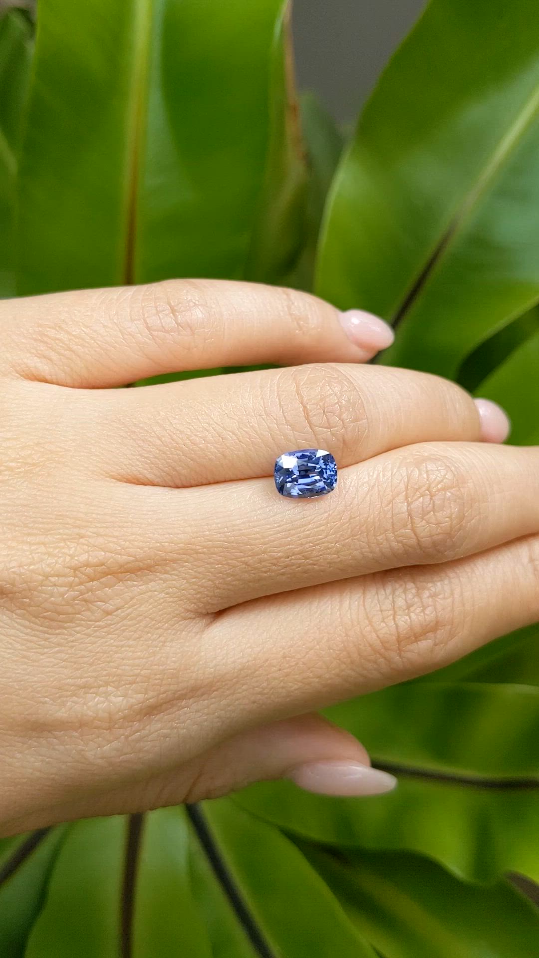 2.55 Ct. Blue Sapphire from Ceylon (Sri Lanka) Size Video