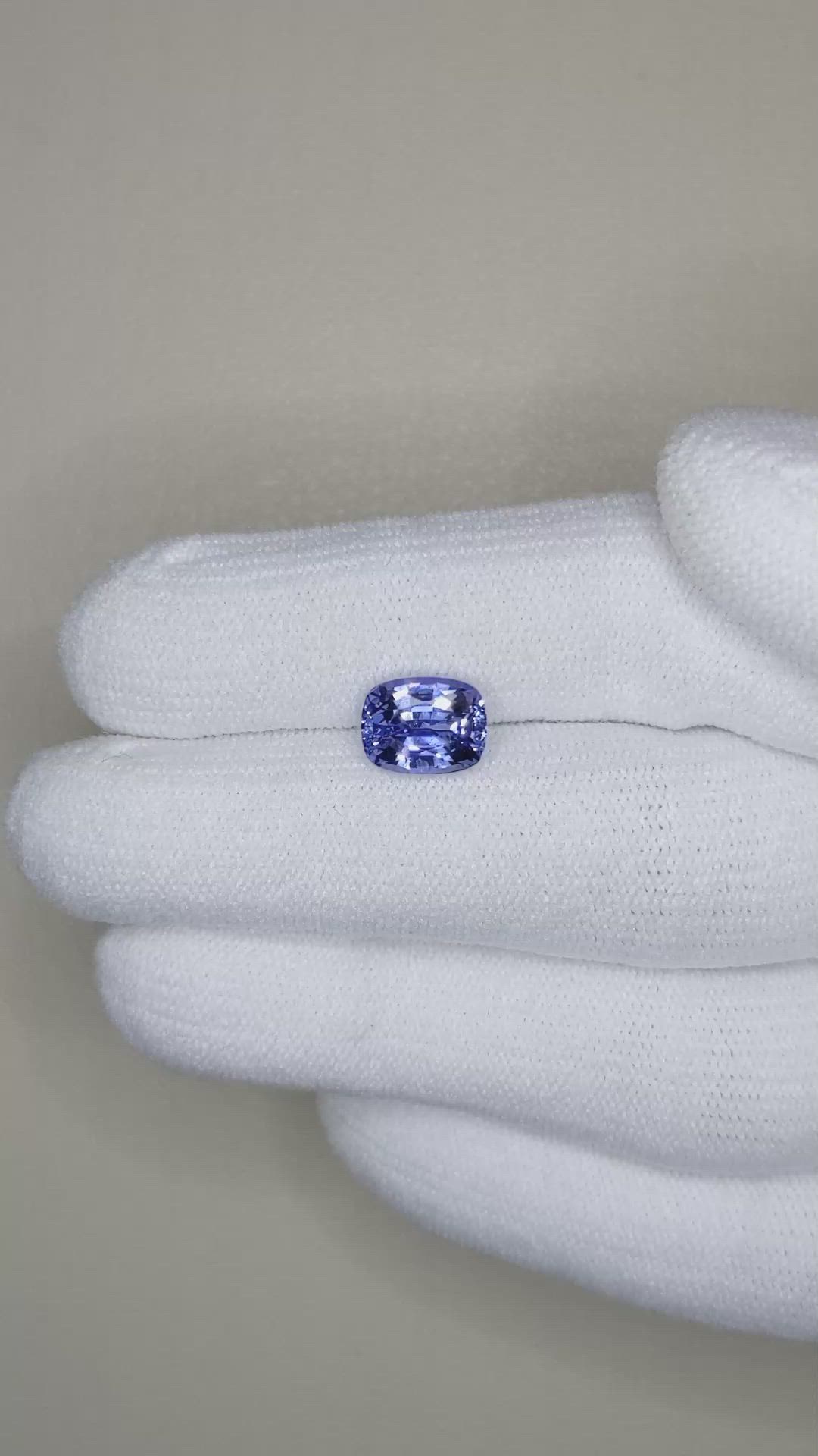 2.55 Ct. Blue Sapphire from Ceylon (Sri Lanka) Size Video
