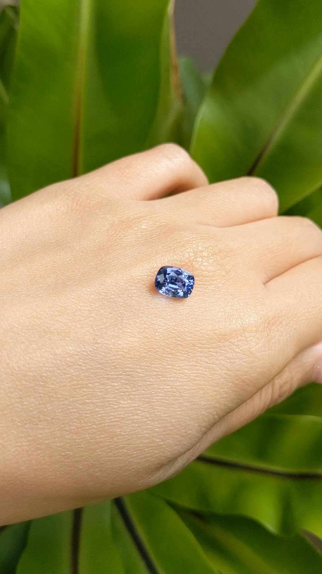 2.55 Ct. Blue Sapphire from Ceylon (Sri Lanka) Size Video
