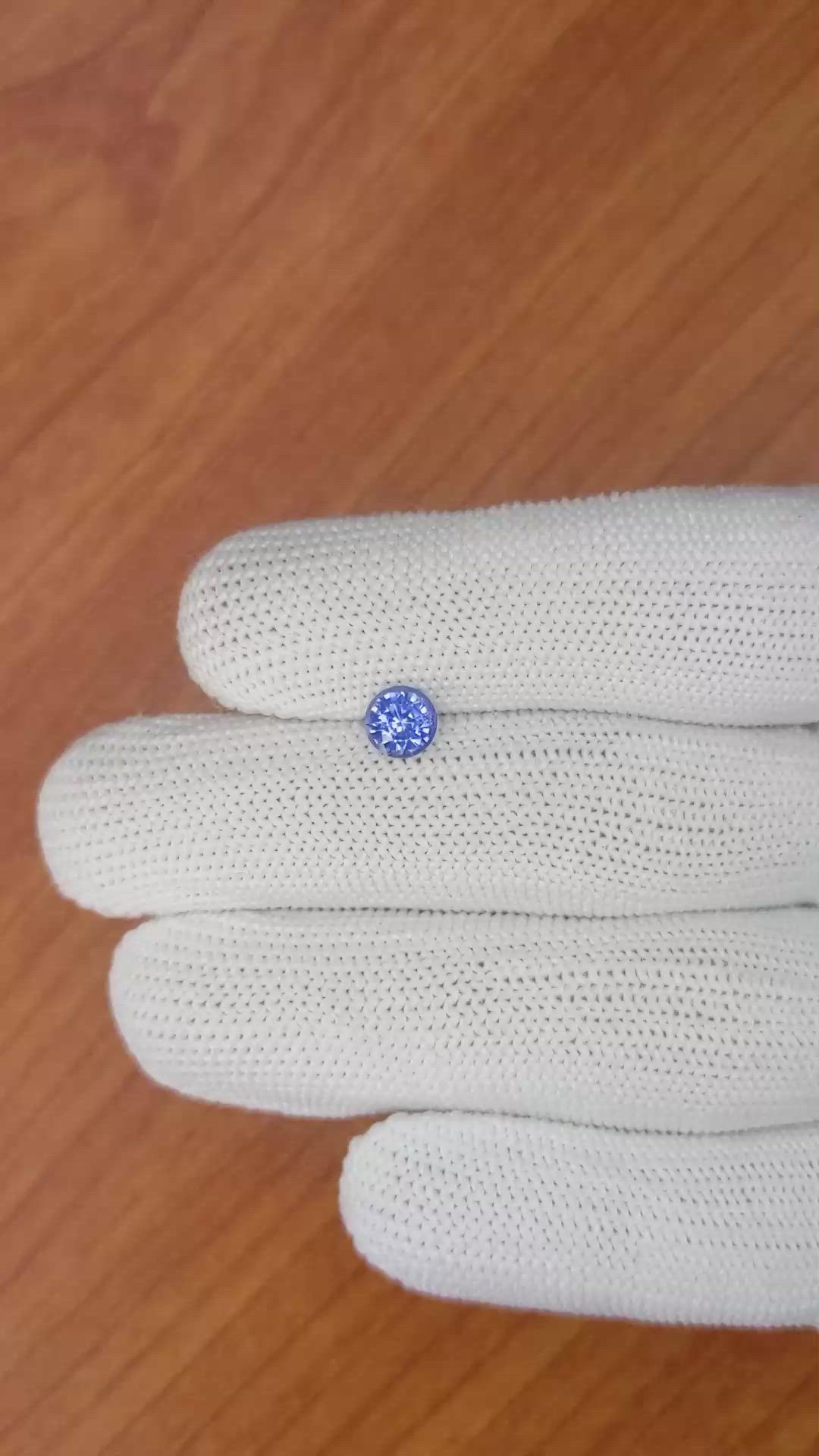 0.92 Ct. Blue Sapphire from Ceylon (Sri Lanka) Size Video