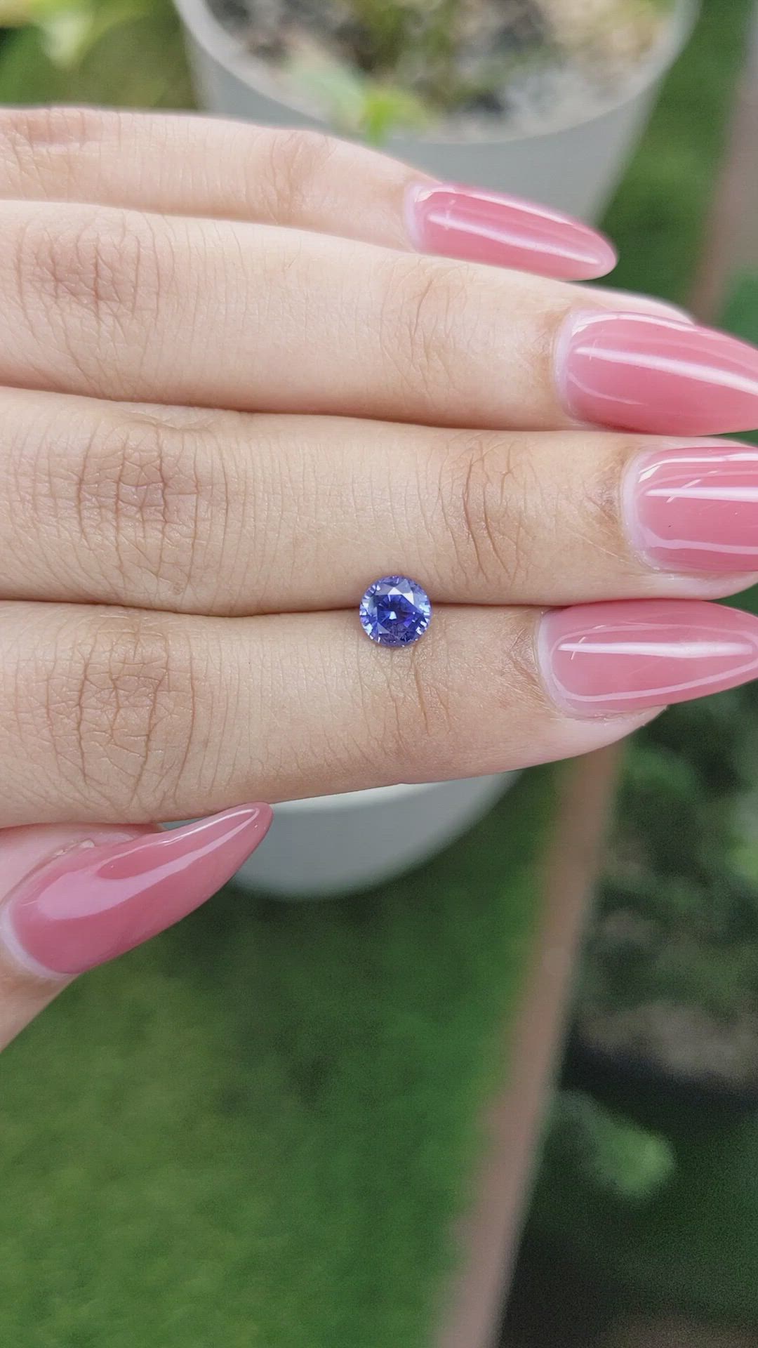 0.81 Ct. Blue Sapphire from Ceylon (Sri Lanka) Size Video