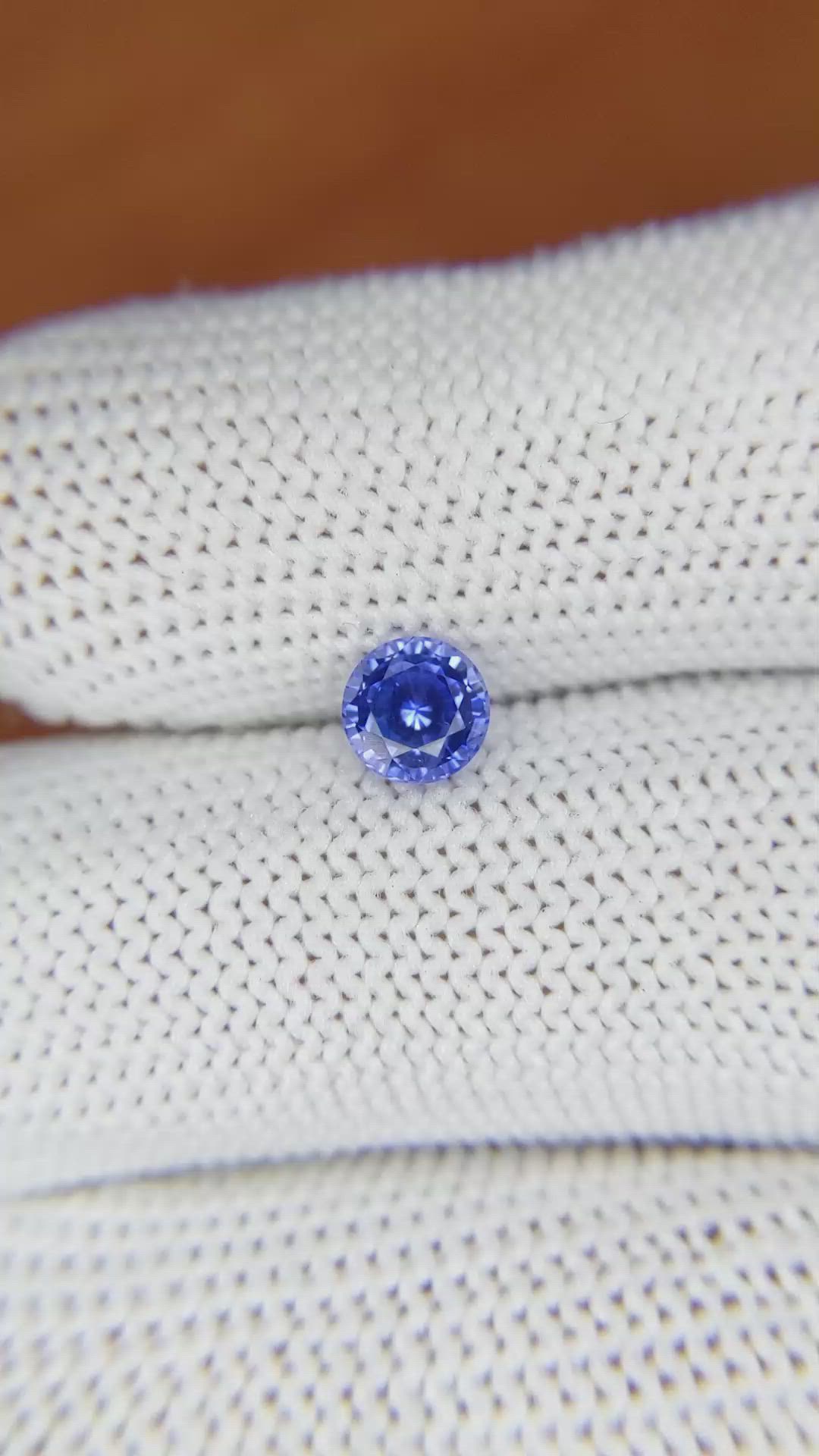 0.81 Ct. Blue Sapphire from Ceylon (Sri Lanka) Size Video