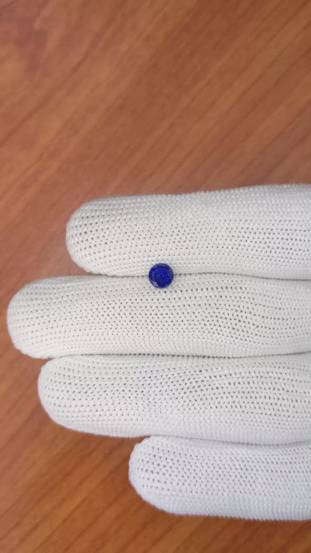 0.58 Ct. Blue Sapphire from Ceylon (Sri Lanka) Size Video