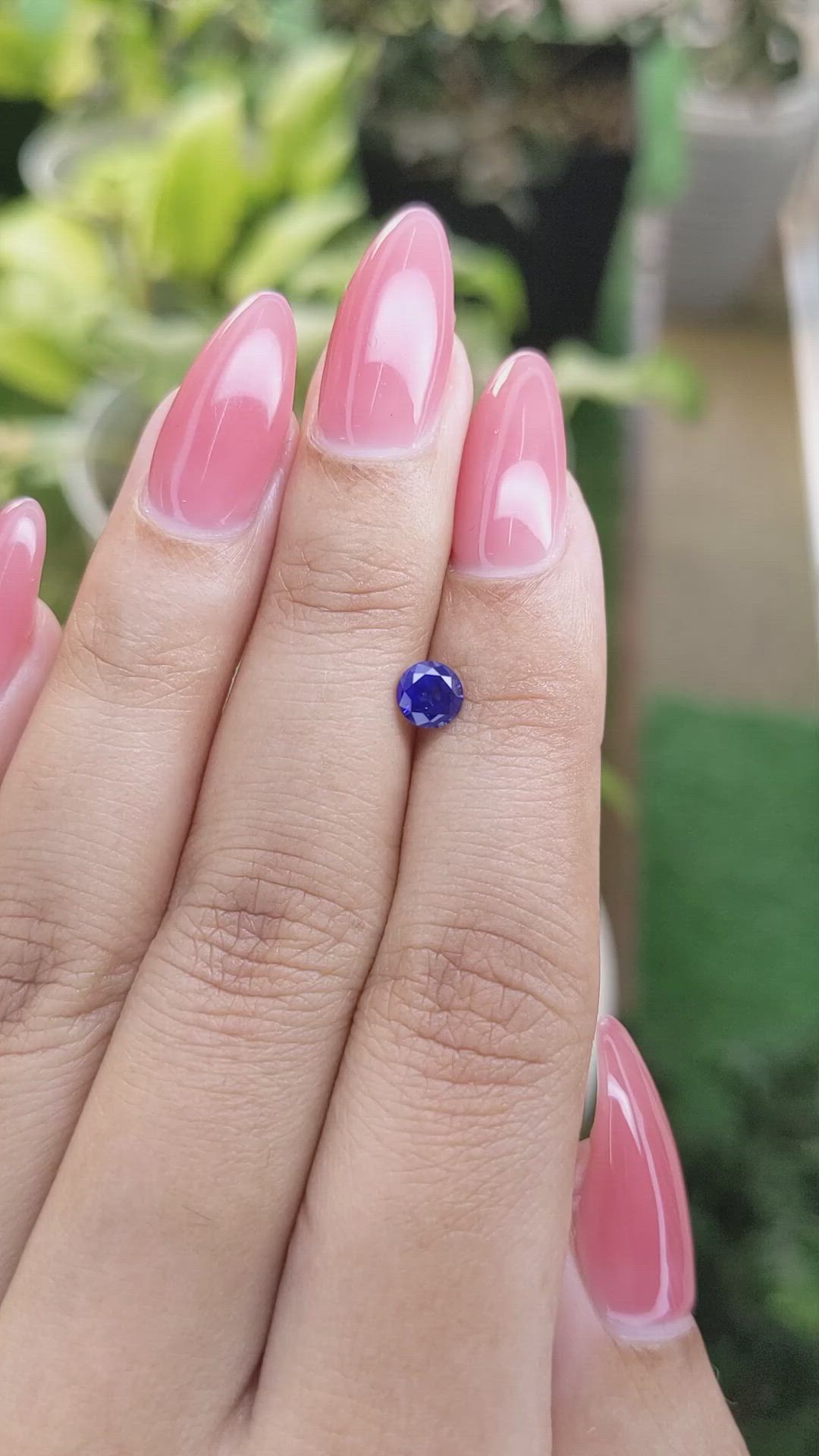 0.58 Ct. Blue Sapphire from Ceylon (Sri Lanka) Size Video