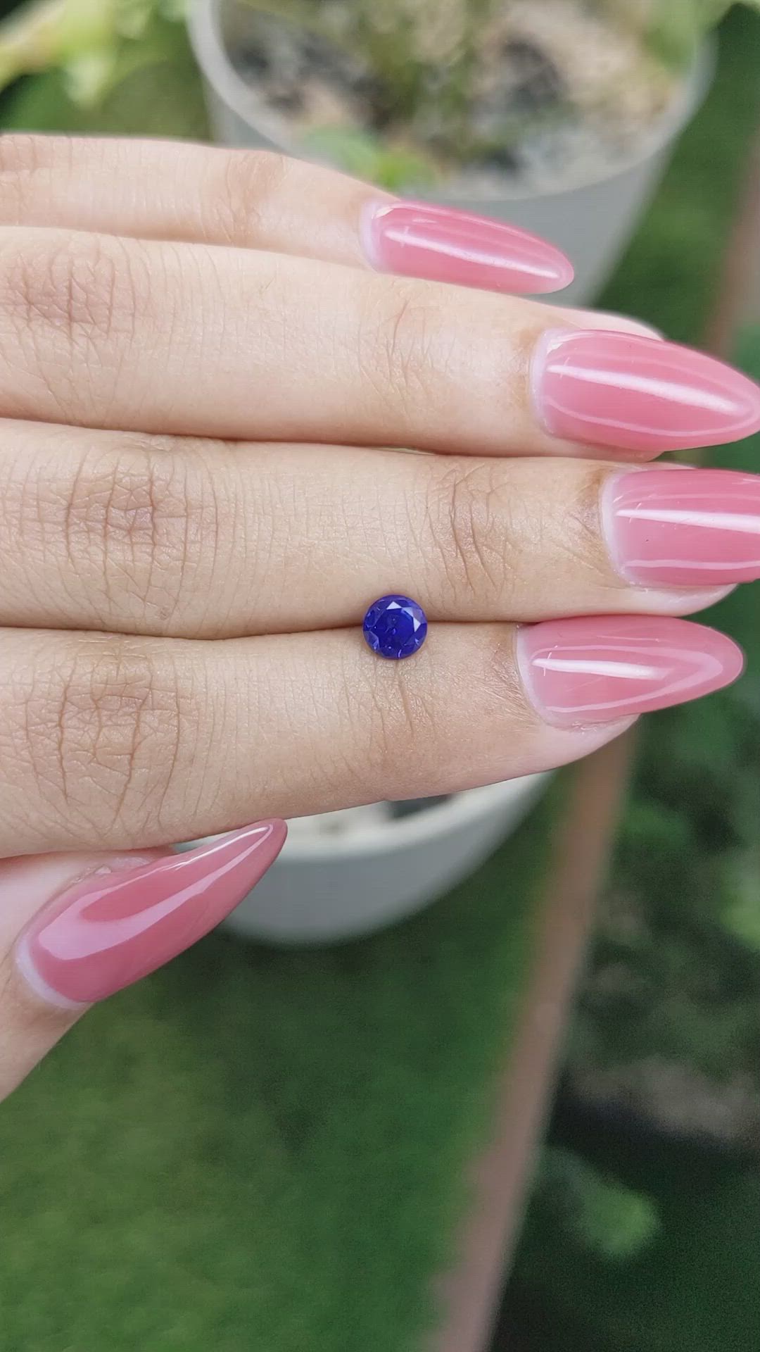 0.58 Ct. Blue Sapphire from Ceylon (Sri Lanka) Size Video