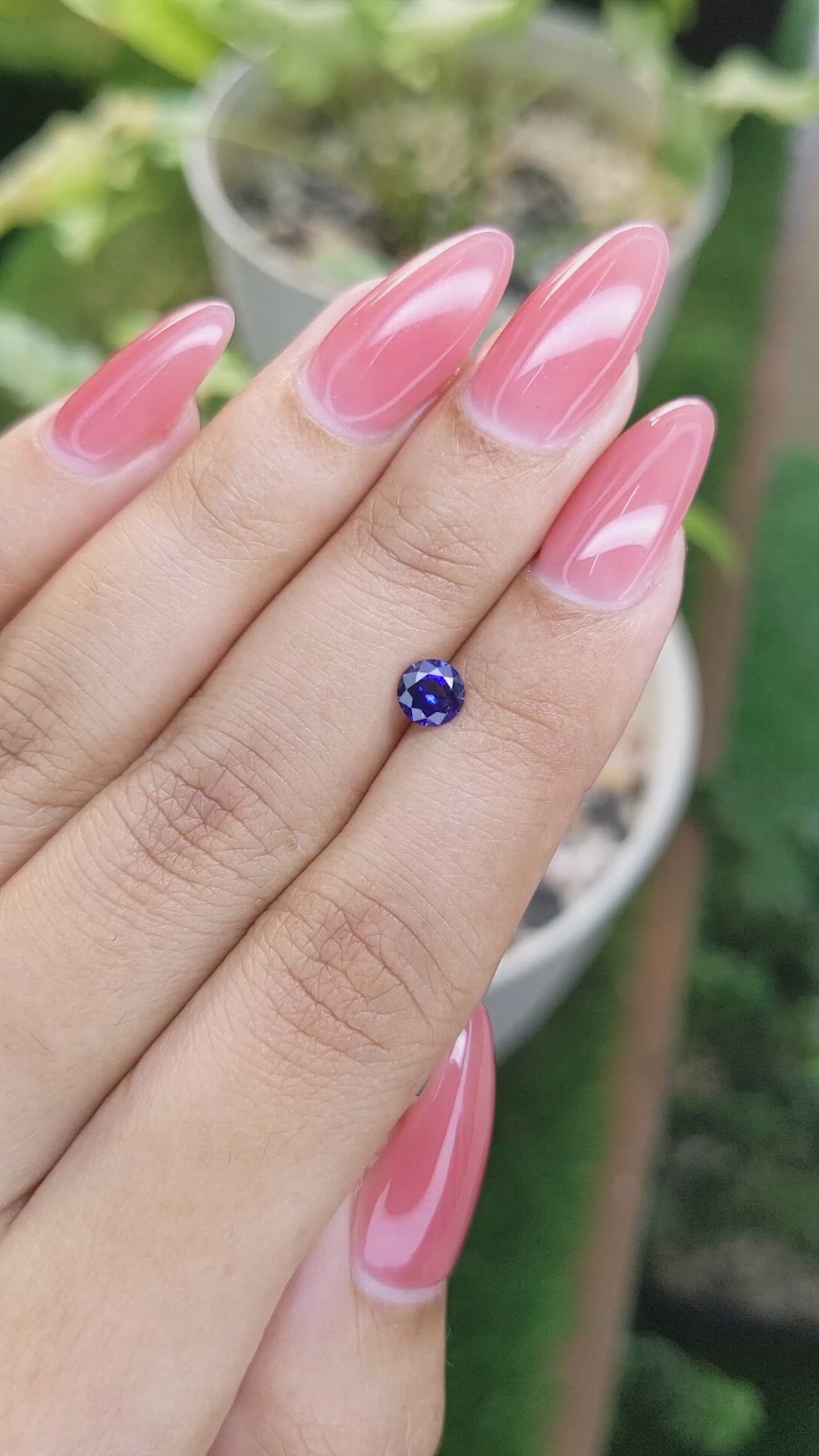 0.56 Ct. Blue Sapphire from Ceylon (Sri Lanka) Size Video