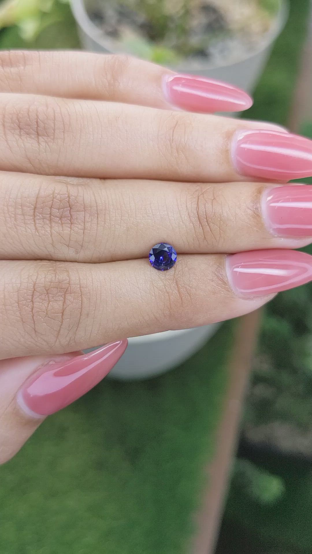 0.56 Ct. Blue Sapphire from Ceylon (Sri Lanka) Size Video
