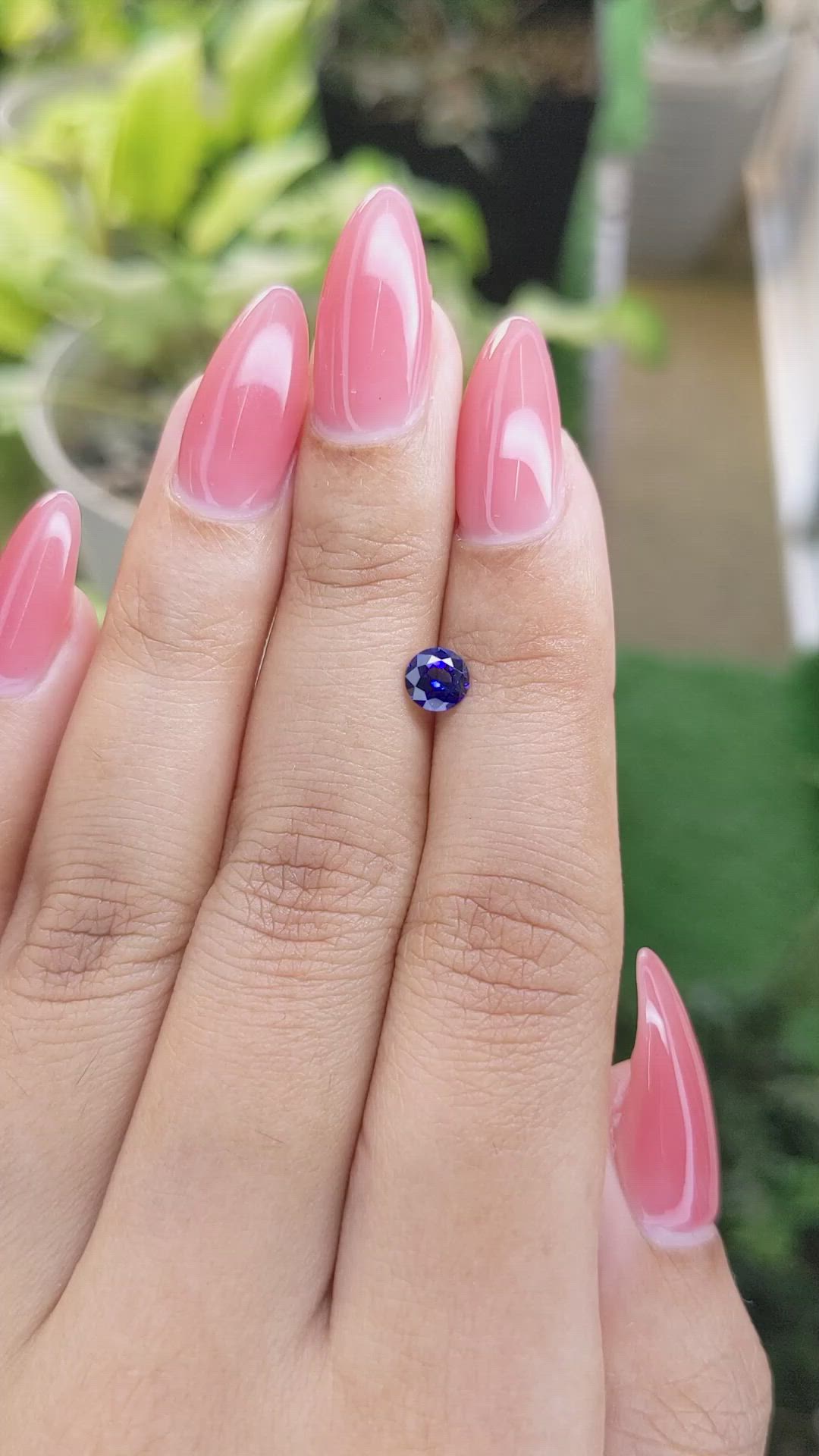 0.56 Ct. Blue Sapphire from Ceylon (Sri Lanka) Size Video