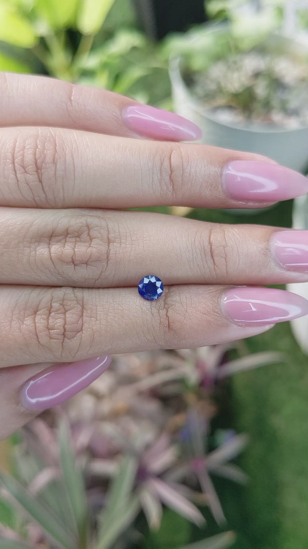 0.70 Ct. Blue Sapphire from Ceylon (Sri Lanka) Size Video