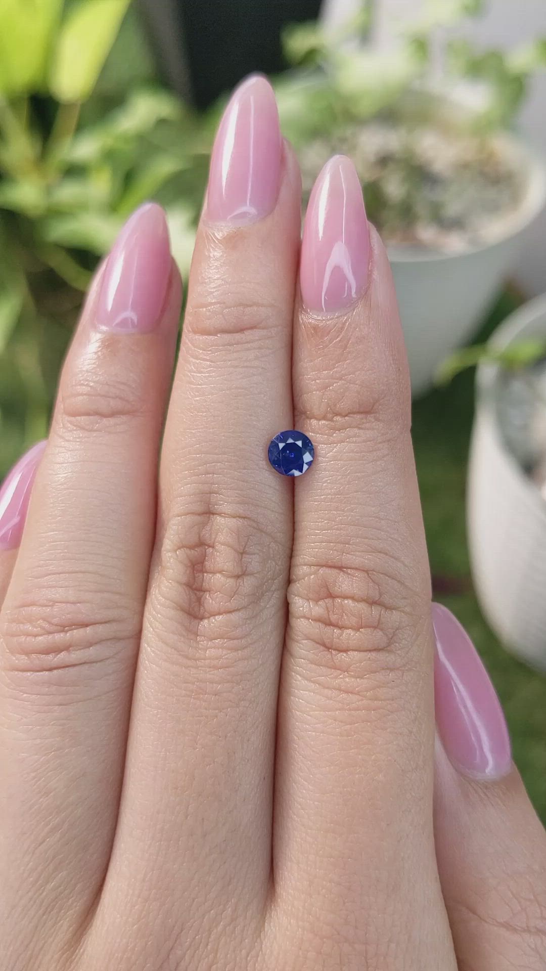 0.70 Ct. Blue Sapphire from Ceylon (Sri Lanka) Size Video