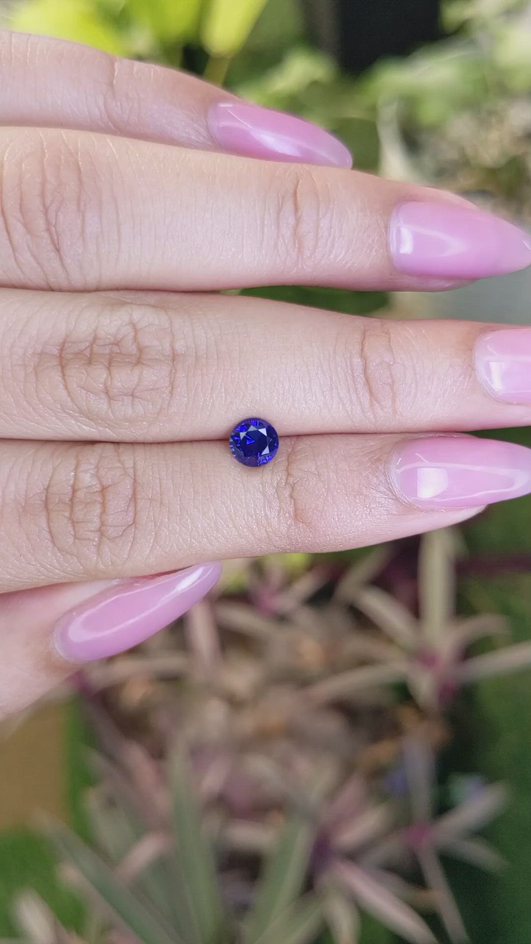 0.69 Ct. Blue Sapphire from Ceylon (Sri Lanka) Size Video