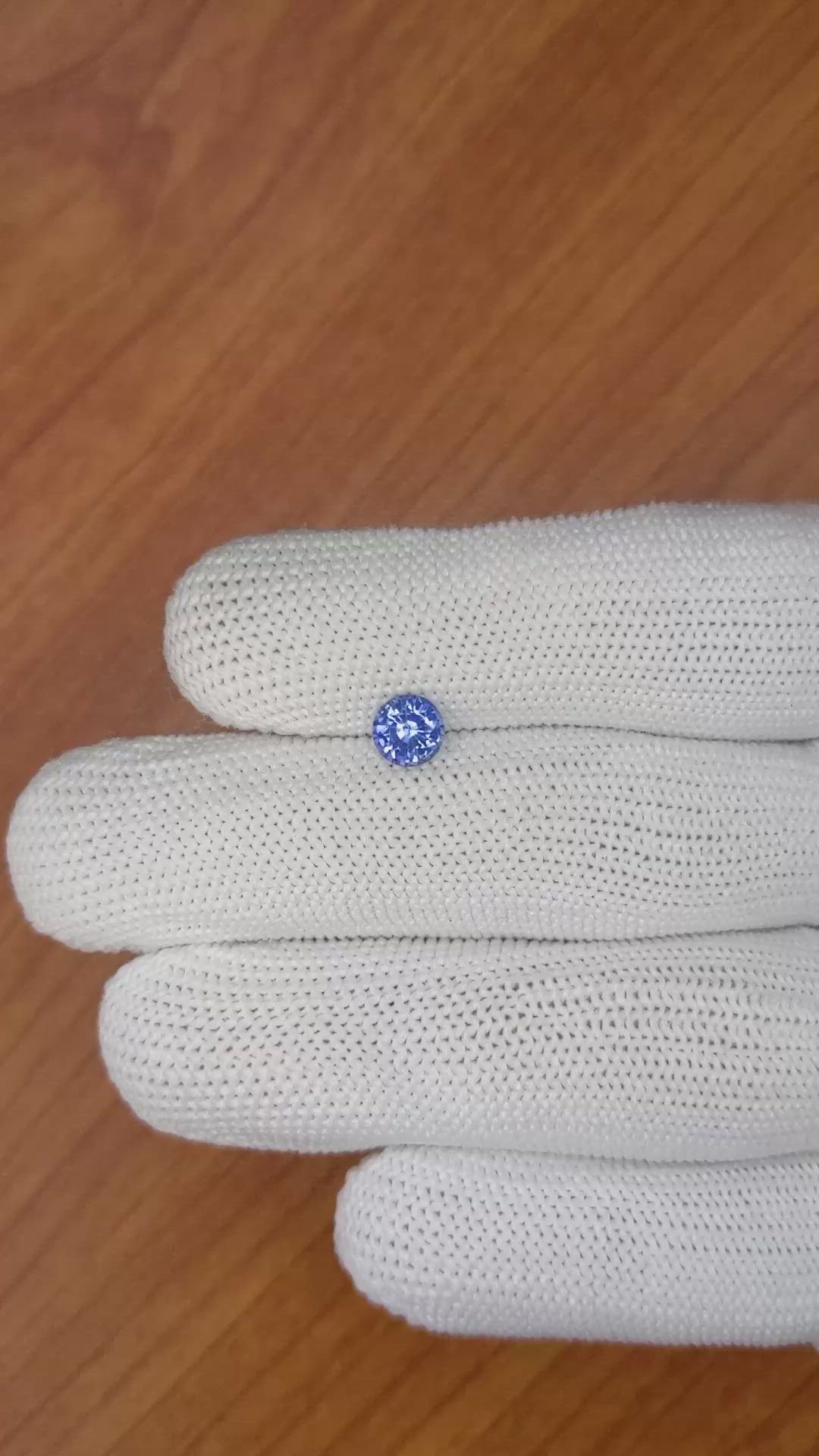 0.76 Ct. Blue Sapphire from Ceylon (Sri Lanka) Size Video